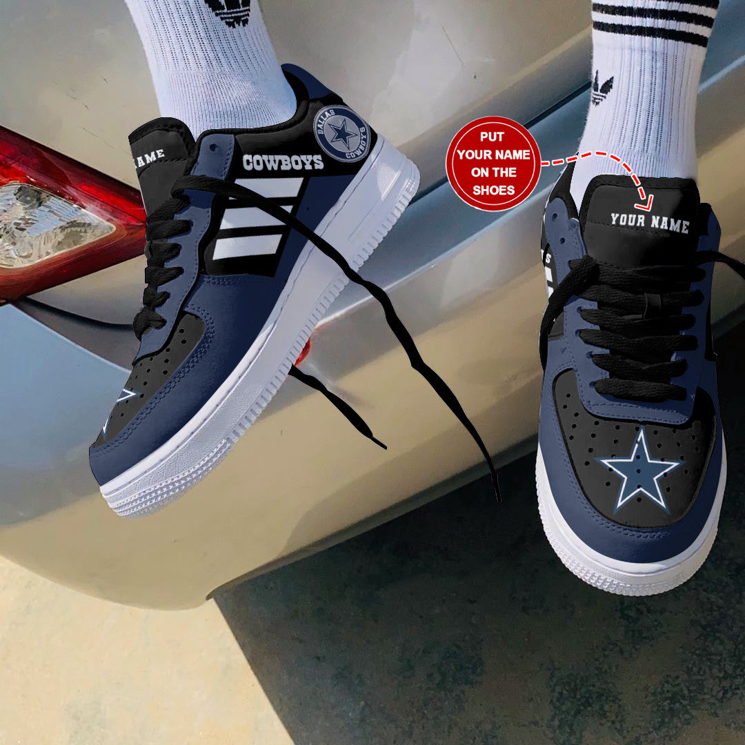 Ideafootwear Dallas Cowboys NFL Air Low-Top Sneakers Shoes For Men And Women