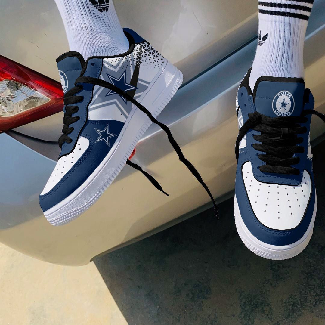 Ideafootwear Dallas Cowboys NFL Air Low-Top Sneakers Shoes For Men And Women