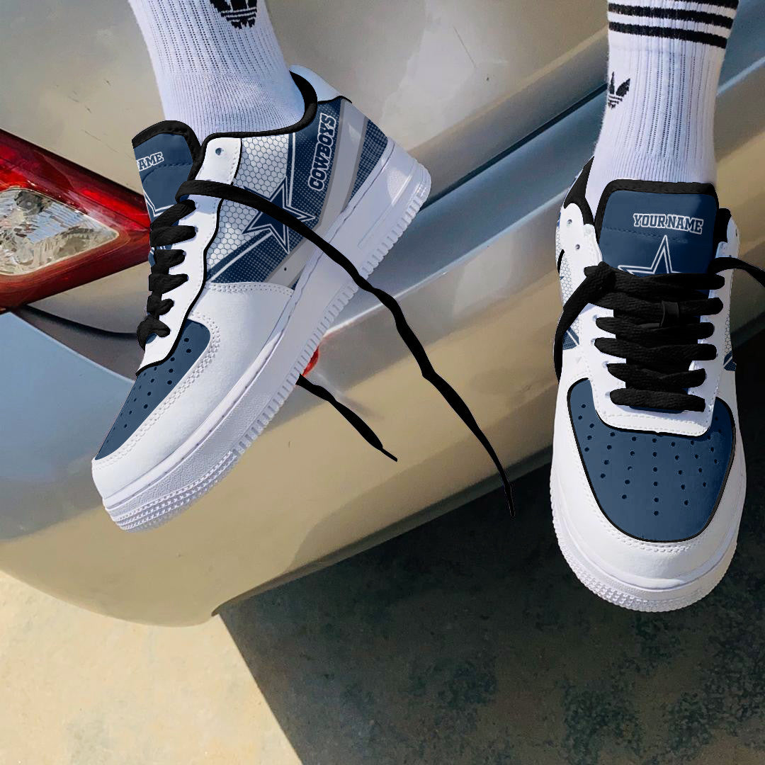 Ideafootwear Dallas Cowboys NFL Air Low-Top Sneakers Shoes For Men And Women