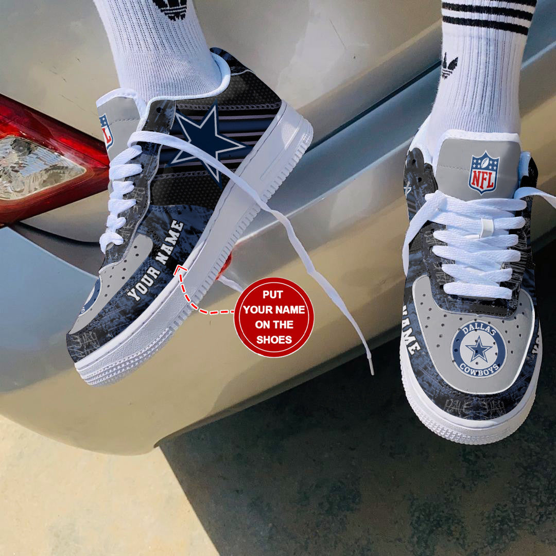 Ideafootwear Dallas Cowboys NFL Air Low-Top Sneakers Shoes For Men And Women
