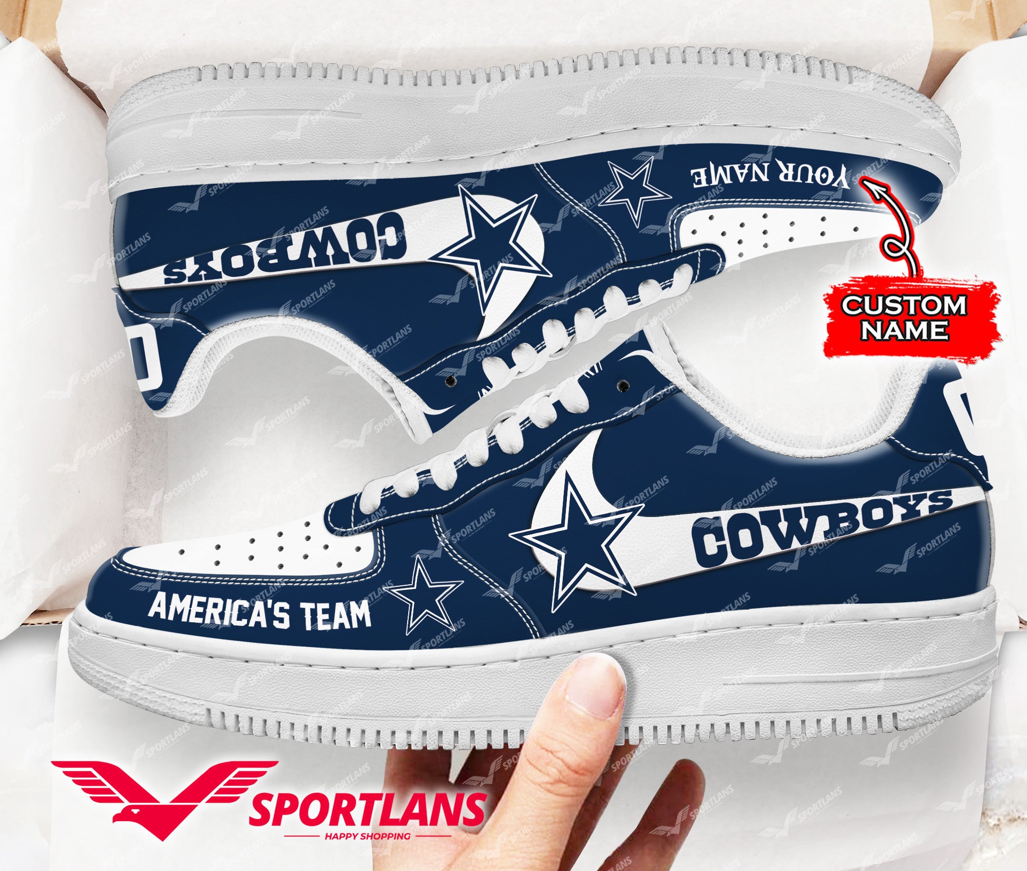 Ideafootwear Dallas Cowboys NFL Air Low-Top Sneakers Shoes For Men And Women