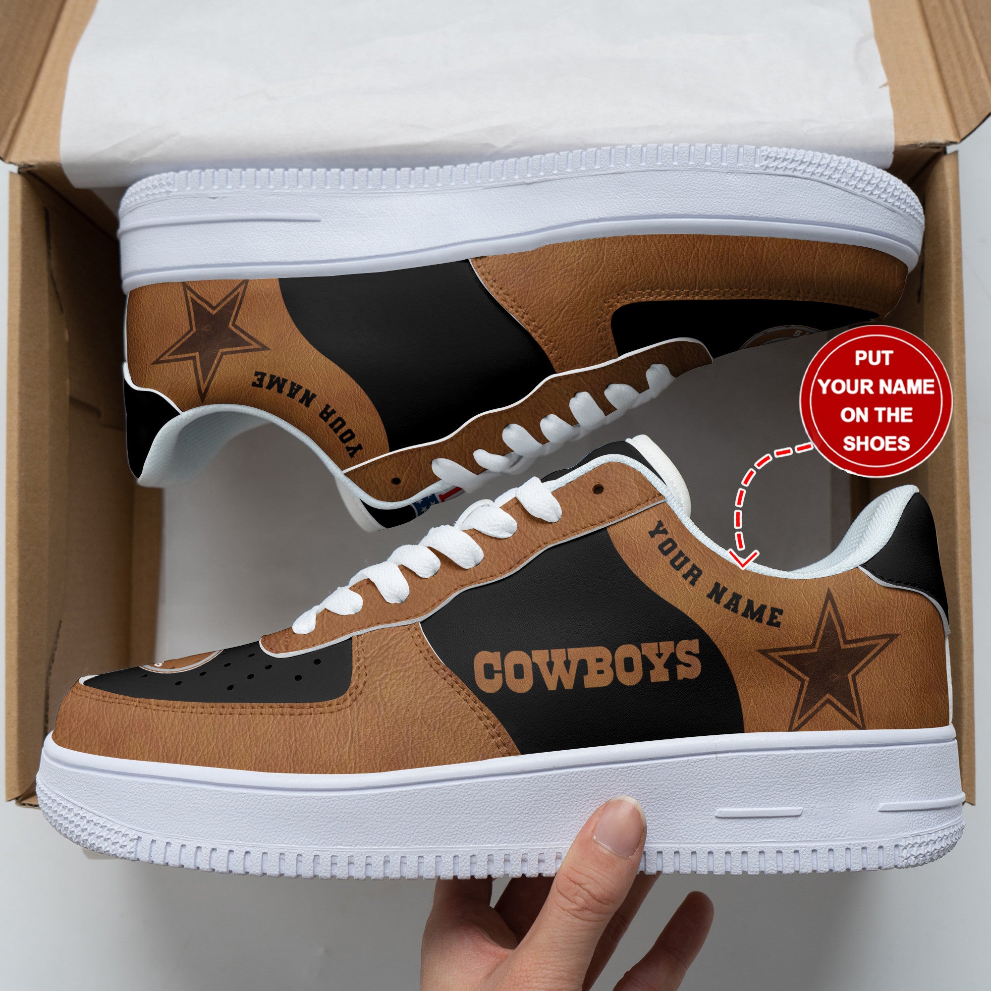 Ideafootwear Dallas Cowboys NFL Air Low-Top Sneakers Shoes For Men And Women