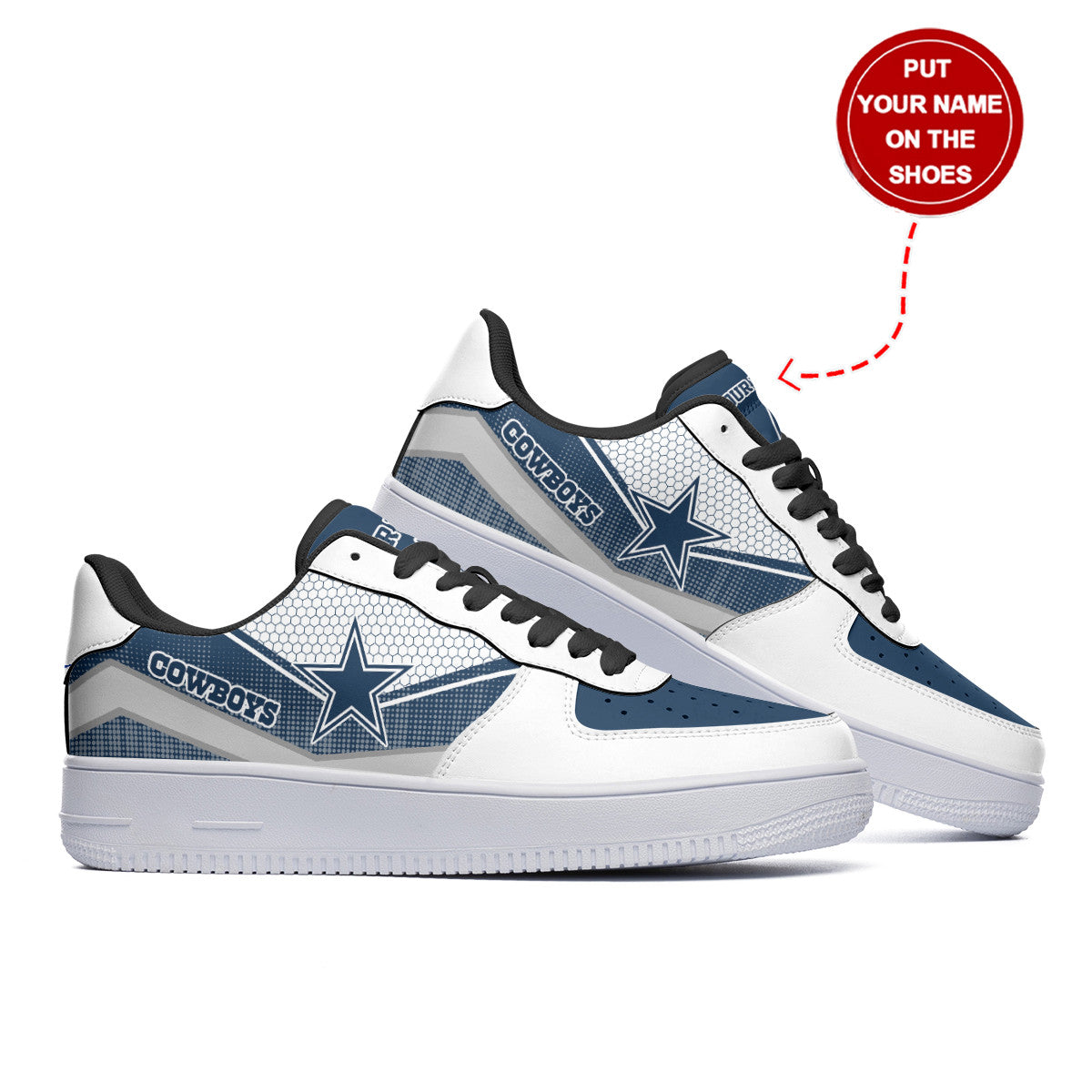 Ideafootwear Dallas Cowboys NFL Air Low-Top Sneakers Shoes For Men And Women