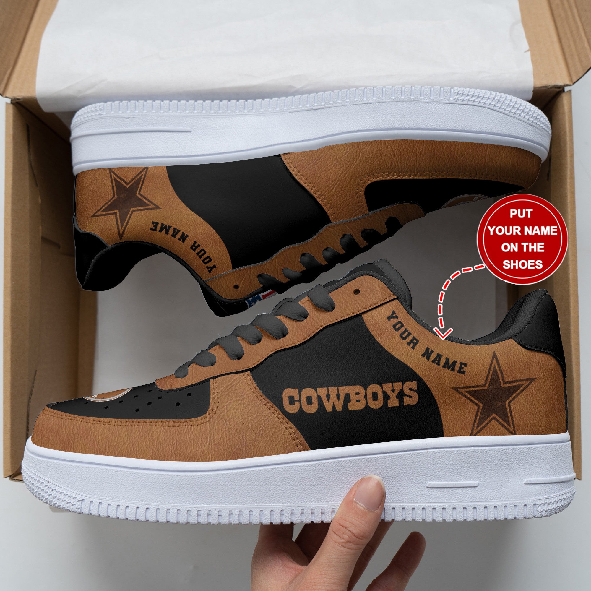 Ideafootwear Dallas Cowboys NFL Air Low-Top Sneakers Shoes For Men And Women
