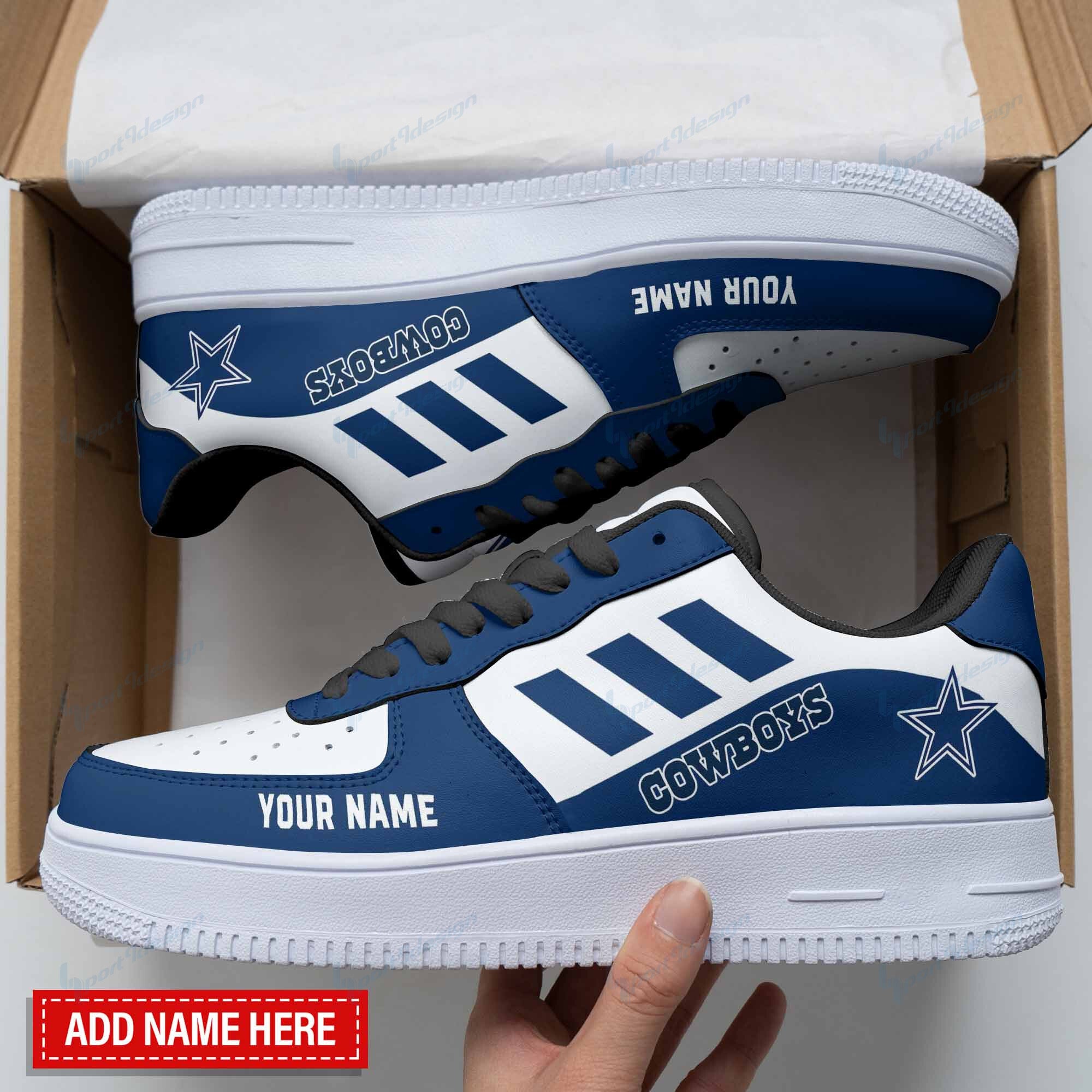 Ideafootwear Dallas Cowboys NFL Air Low-Top Sneakers Shoes For Men And Women