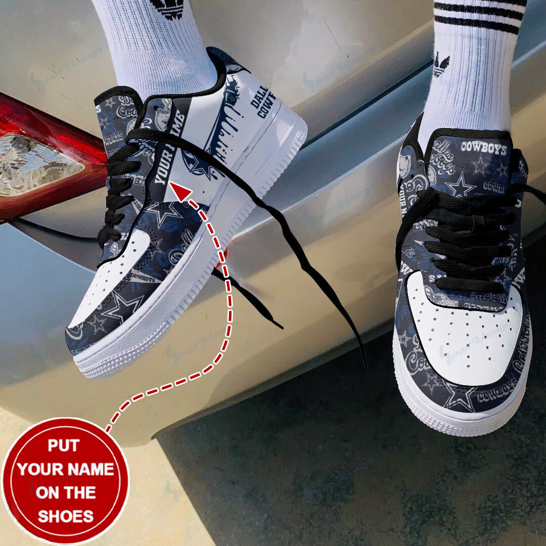 Ideafootwear Dallas Cowboys NFL Air Low-Top Sneakers Shoes For Men And Women