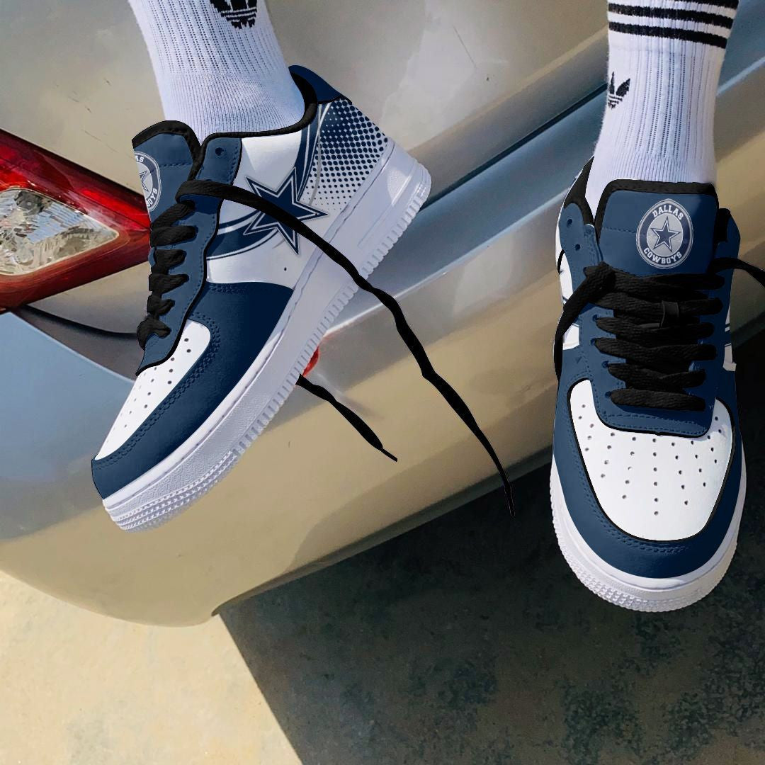 Ideafootwear Dallas Cowboys NFL Air Low-Top Sneakers Shoes For Men And Women