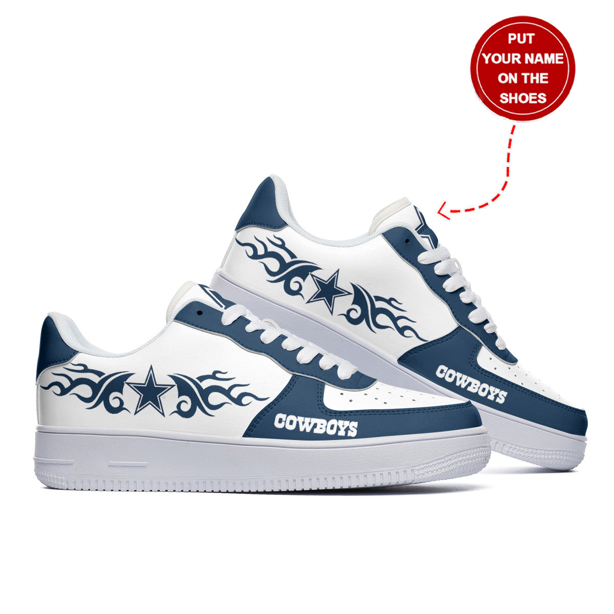 Ideafootwear Dallas Cowboys NFL Air Low-Top Sneakers Shoes For Men And Women