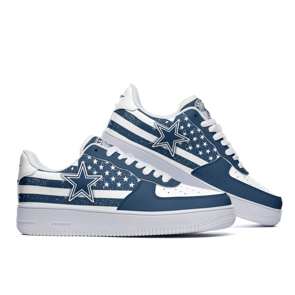Ideafootwear Dallas Cowboys NFL Air Low-Top Sneakers Shoes For Men And Women