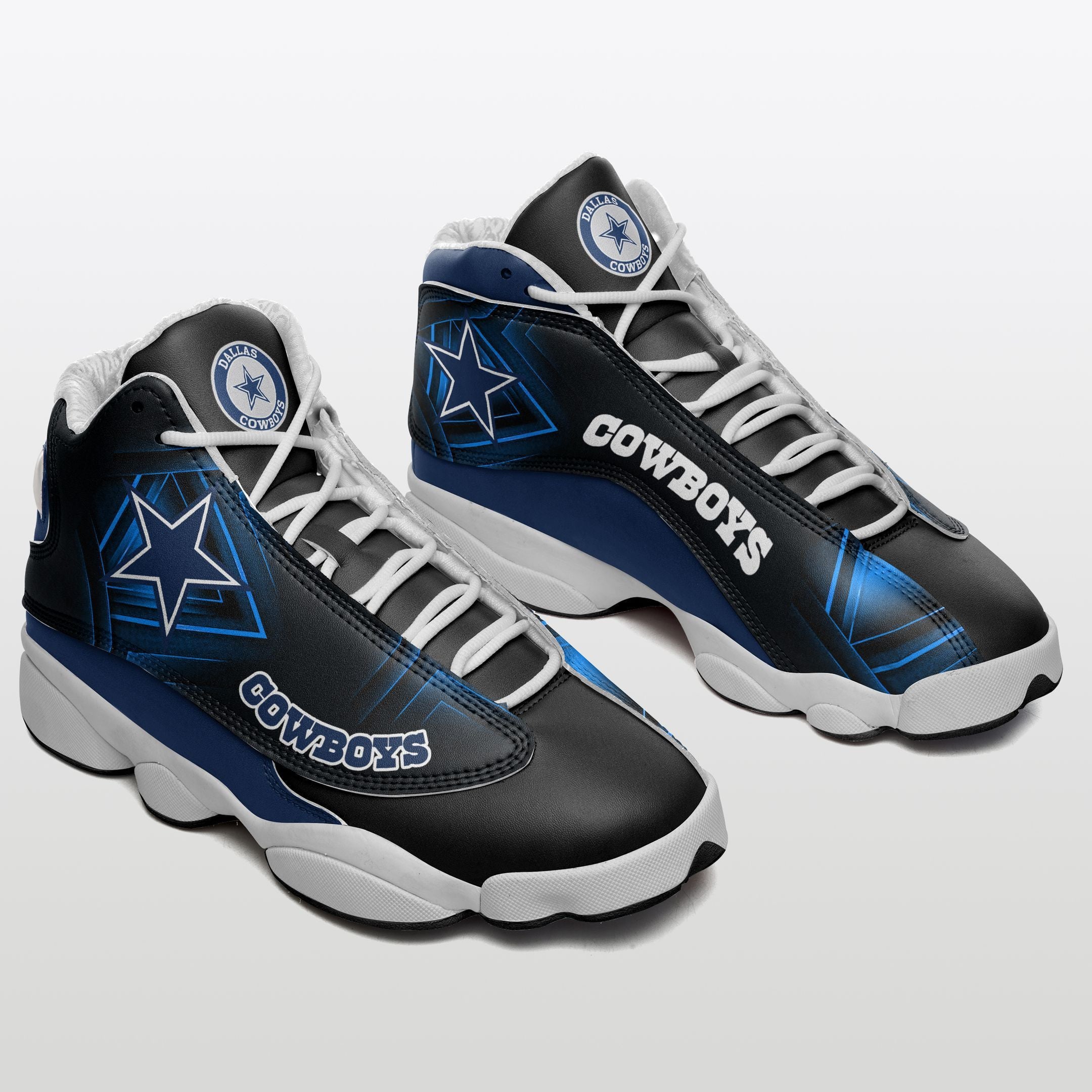 Ideafootwear Dallas Cowboys NFL AJ13 Sneakers Shoes For Men And Women