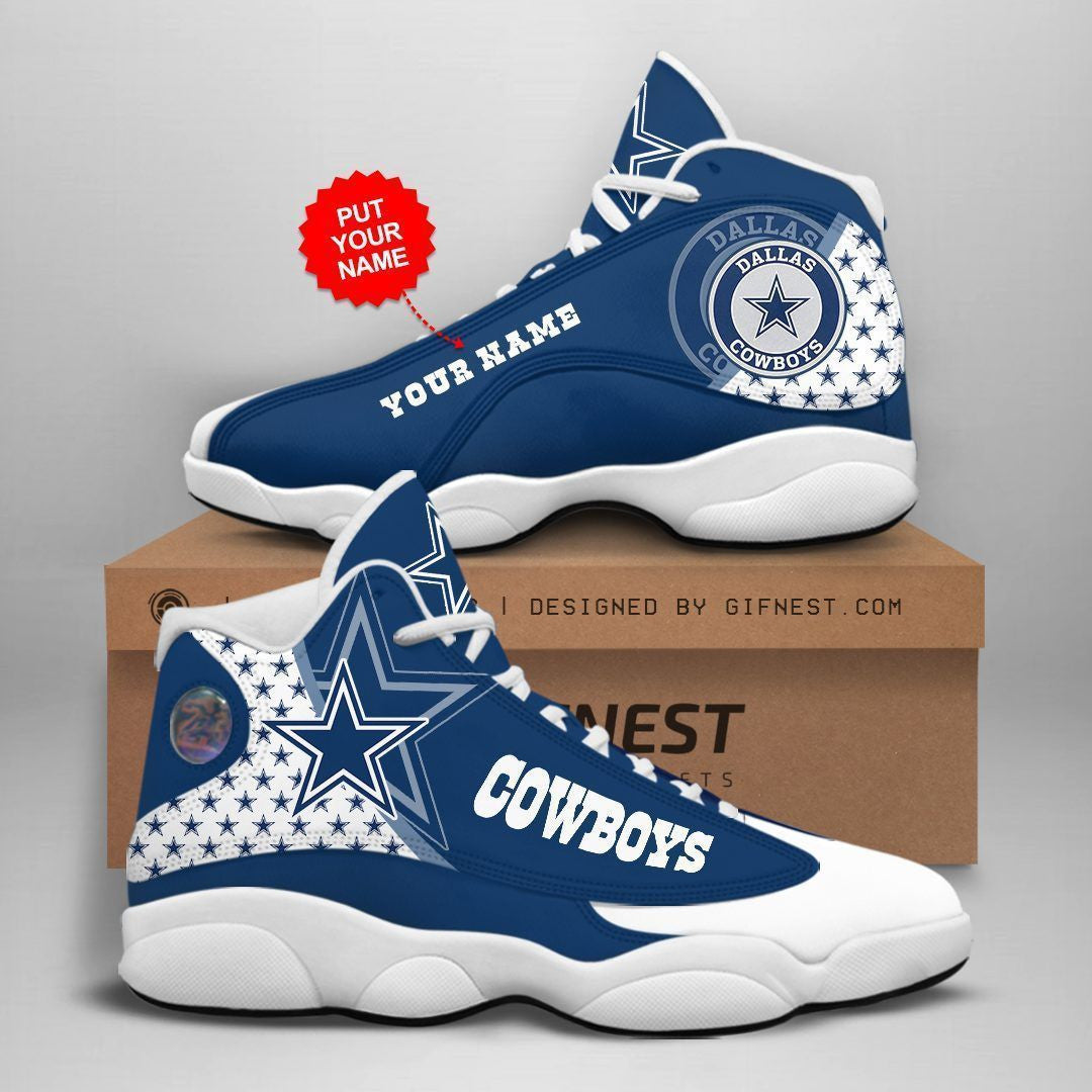 Ideafootwear Dallas Cowboys NFL AJ13 Sneakers Shoes For Men And Women