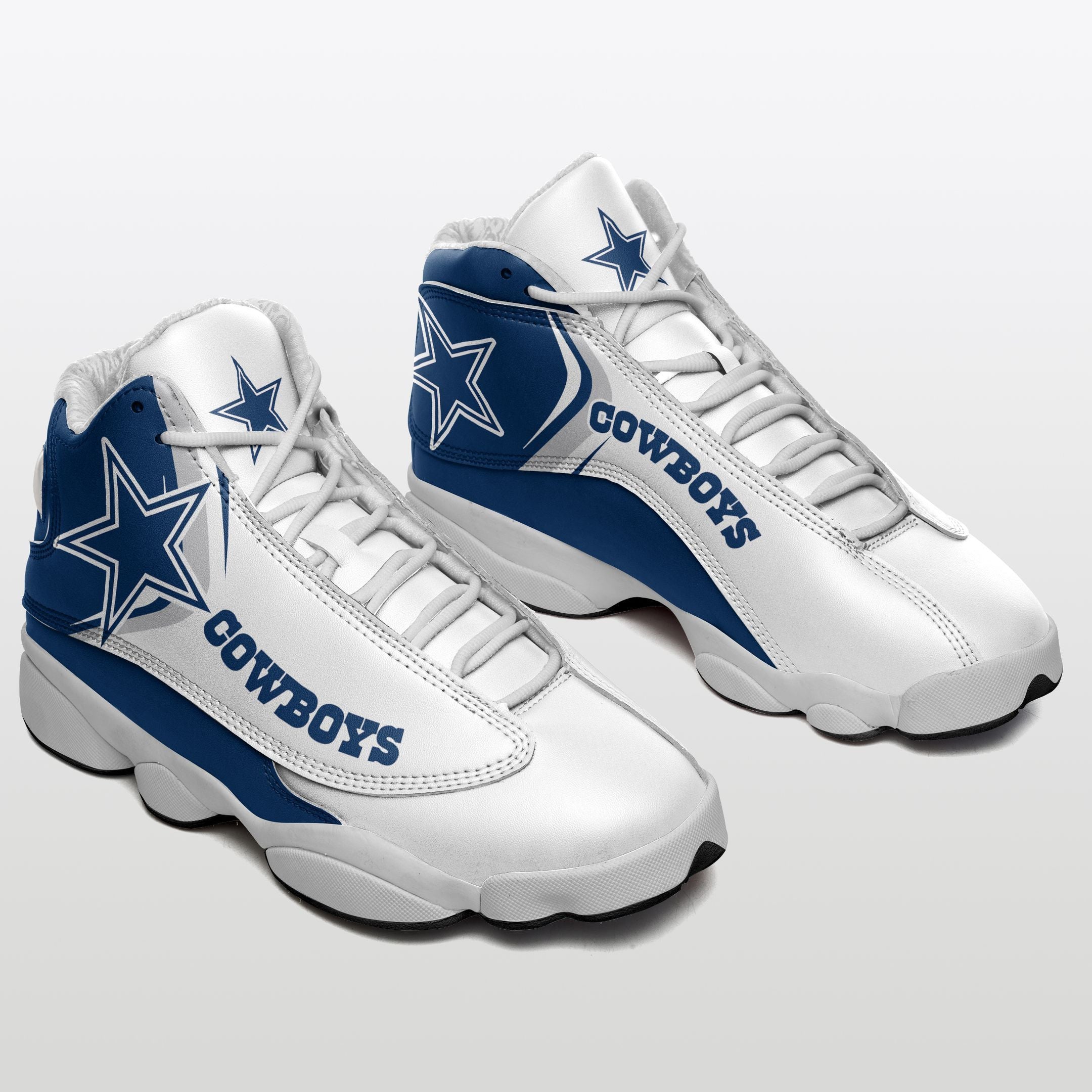 Ideafootwear Dallas Cowboys NFL AJ13 Sneakers Shoes For Men And Women