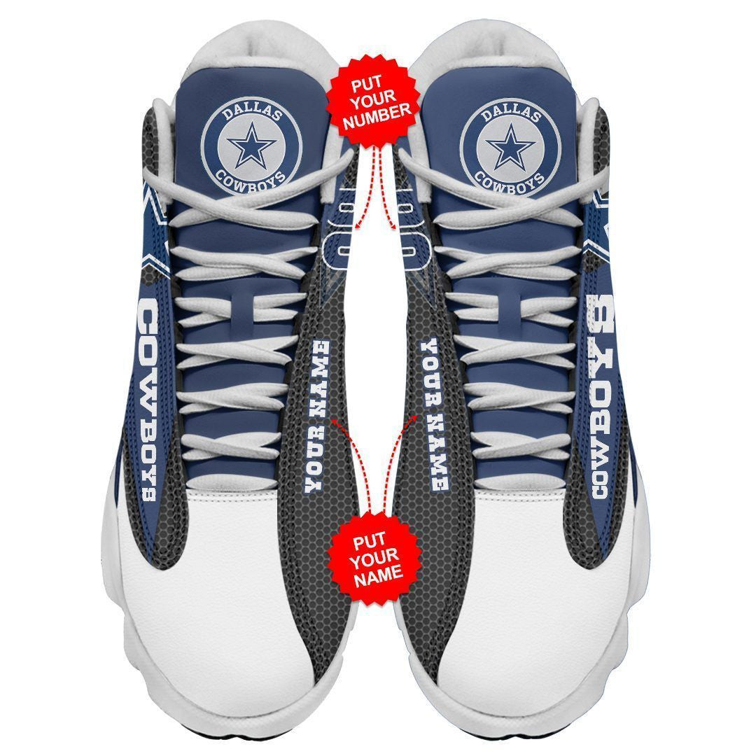 Ideafootwear Dallas Cowboys NFL AJ13 Sneakers Shoes For Men And Women