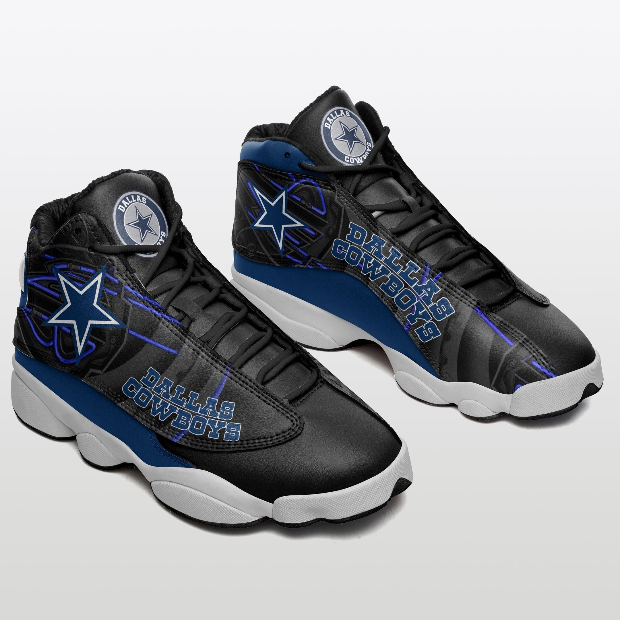 Ideafootwear Dallas Cowboys NFL AJ13 Sneakers Shoes For Men And Women