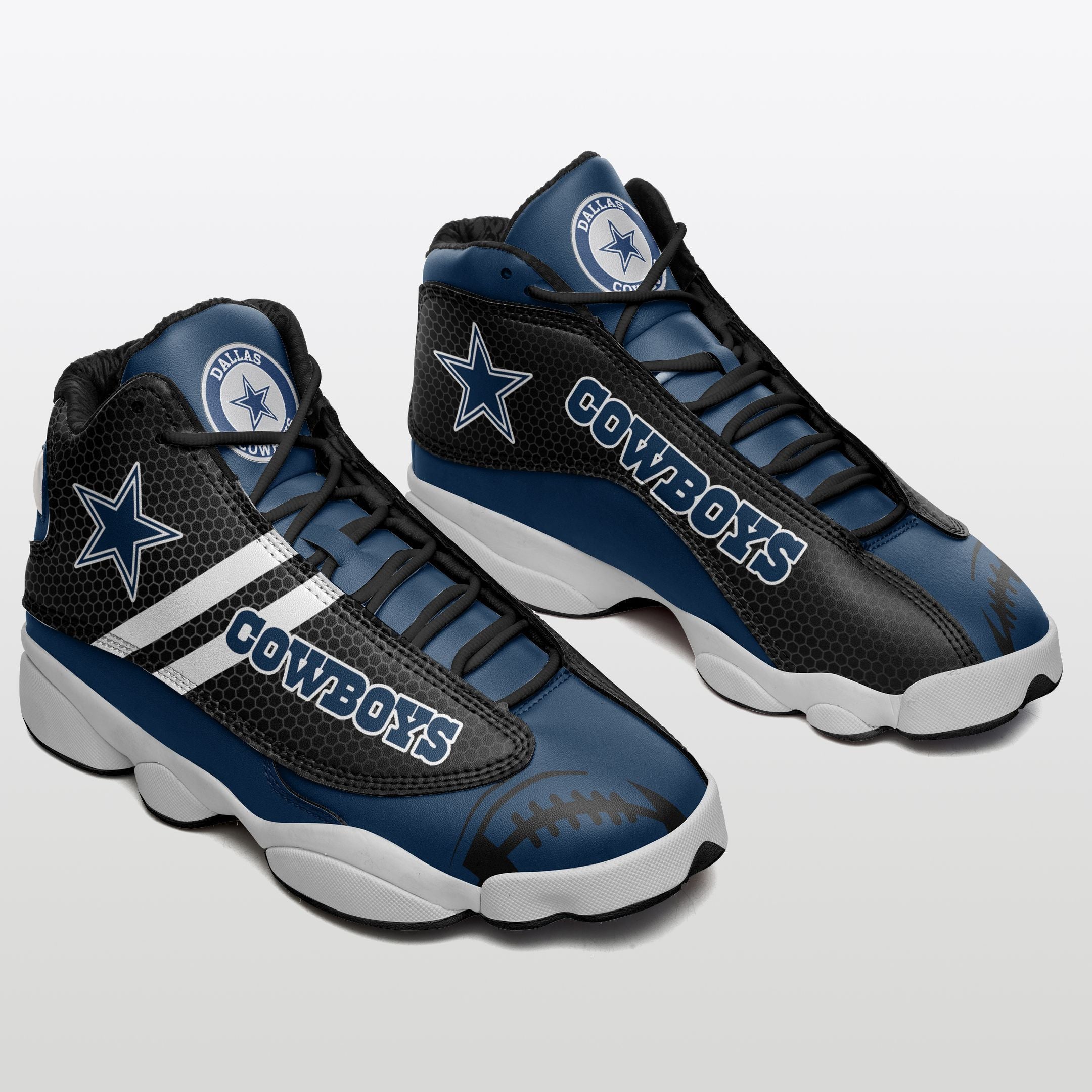Ideafootwear Dallas Cowboys NFL AJ13 Sneakers Shoes For Men And Women