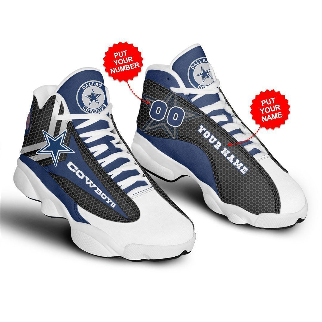 Ideafootwear Dallas Cowboys NFL AJ13 Sneakers Shoes For Men And Women