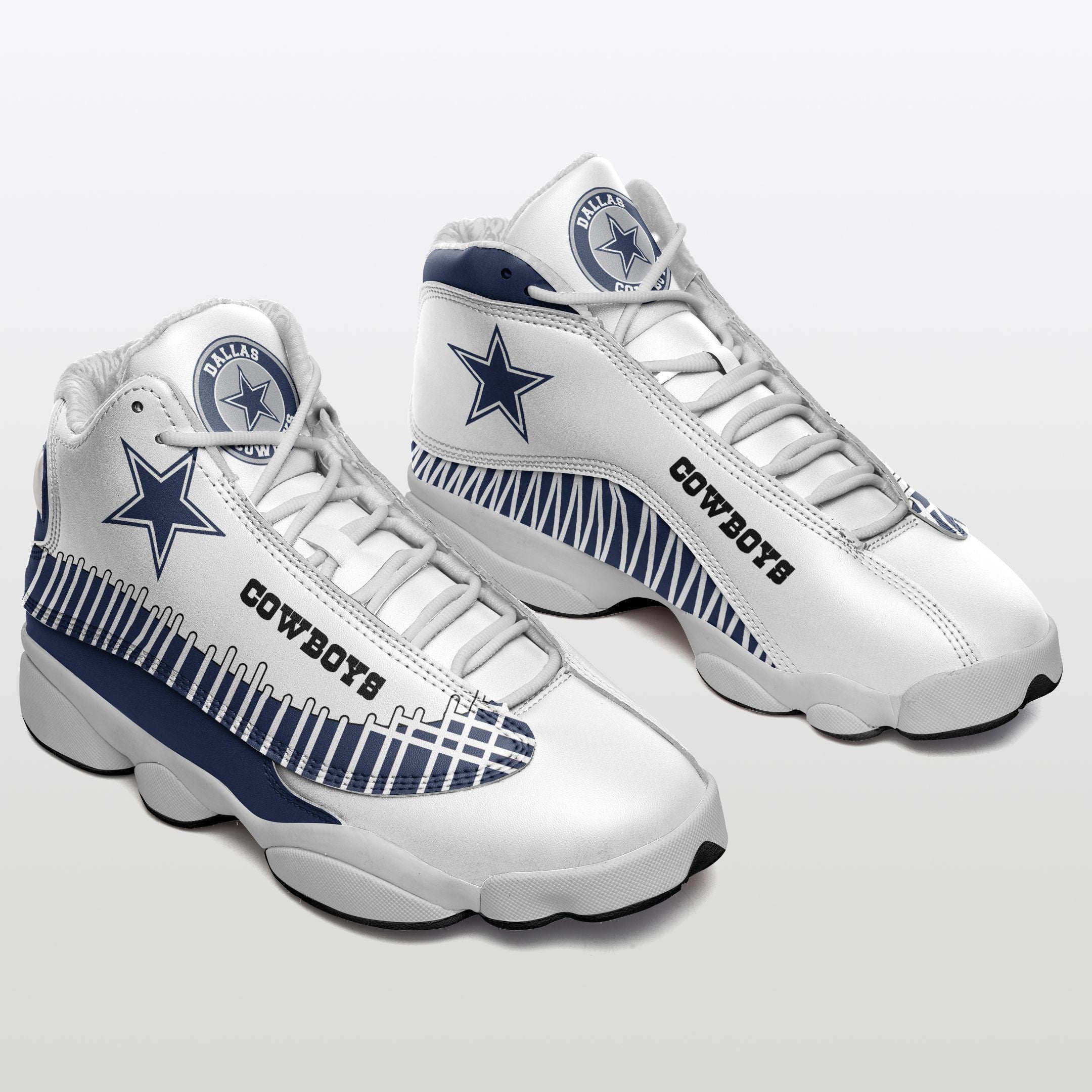 Ideafootwear Dallas Cowboys NFL AJ13 Sneakers Shoes For Men And Women