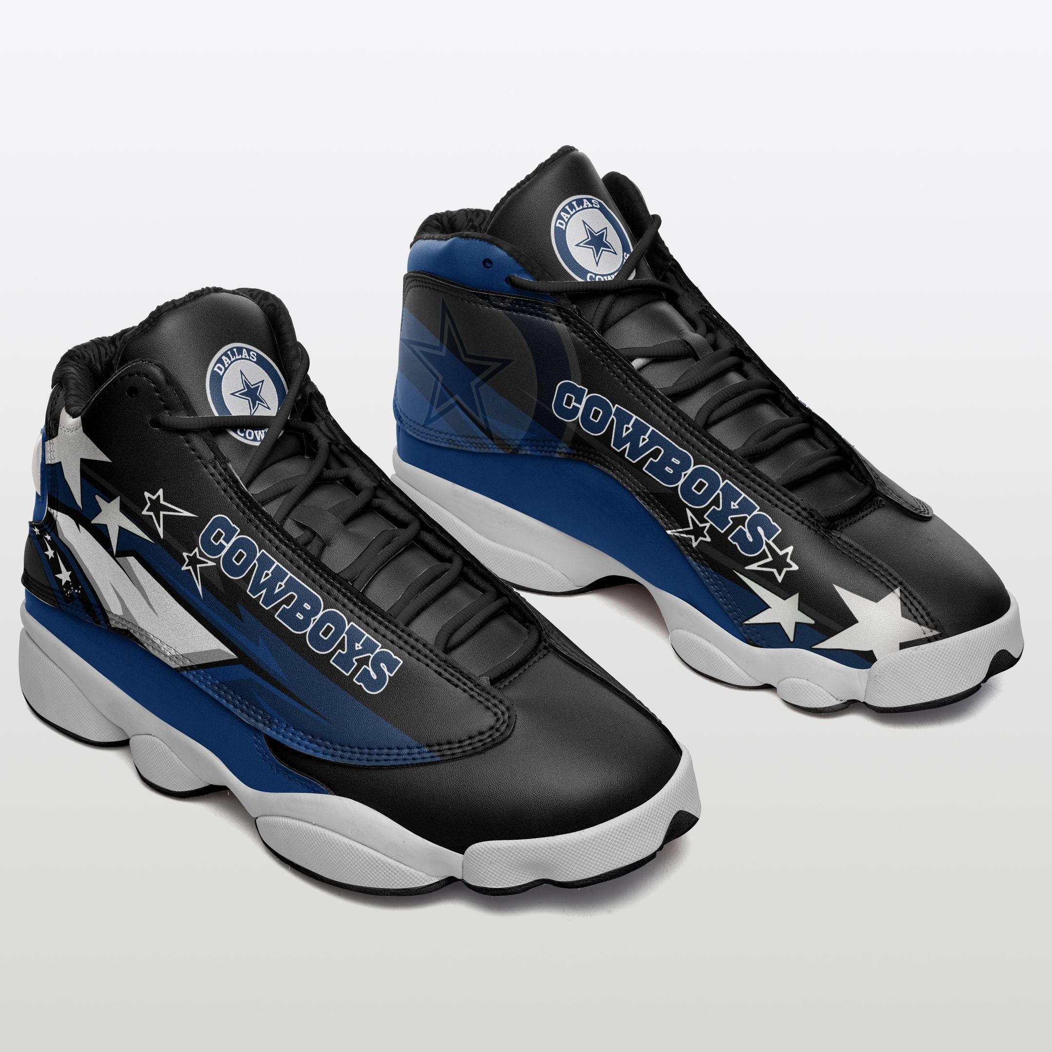 Ideafootwear Dallas Cowboys NFL AJ13 Sneakers Shoes For Men And Women