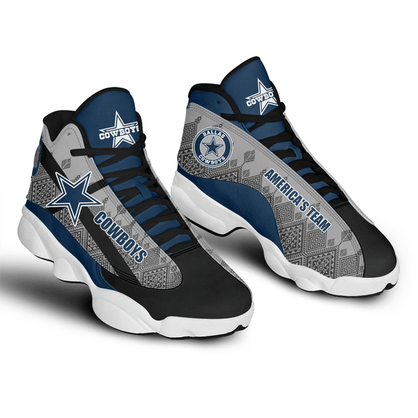 Ideafootwear Dallas Cowboys NFL AJ13 Sneakers Shoes For Men And Women
