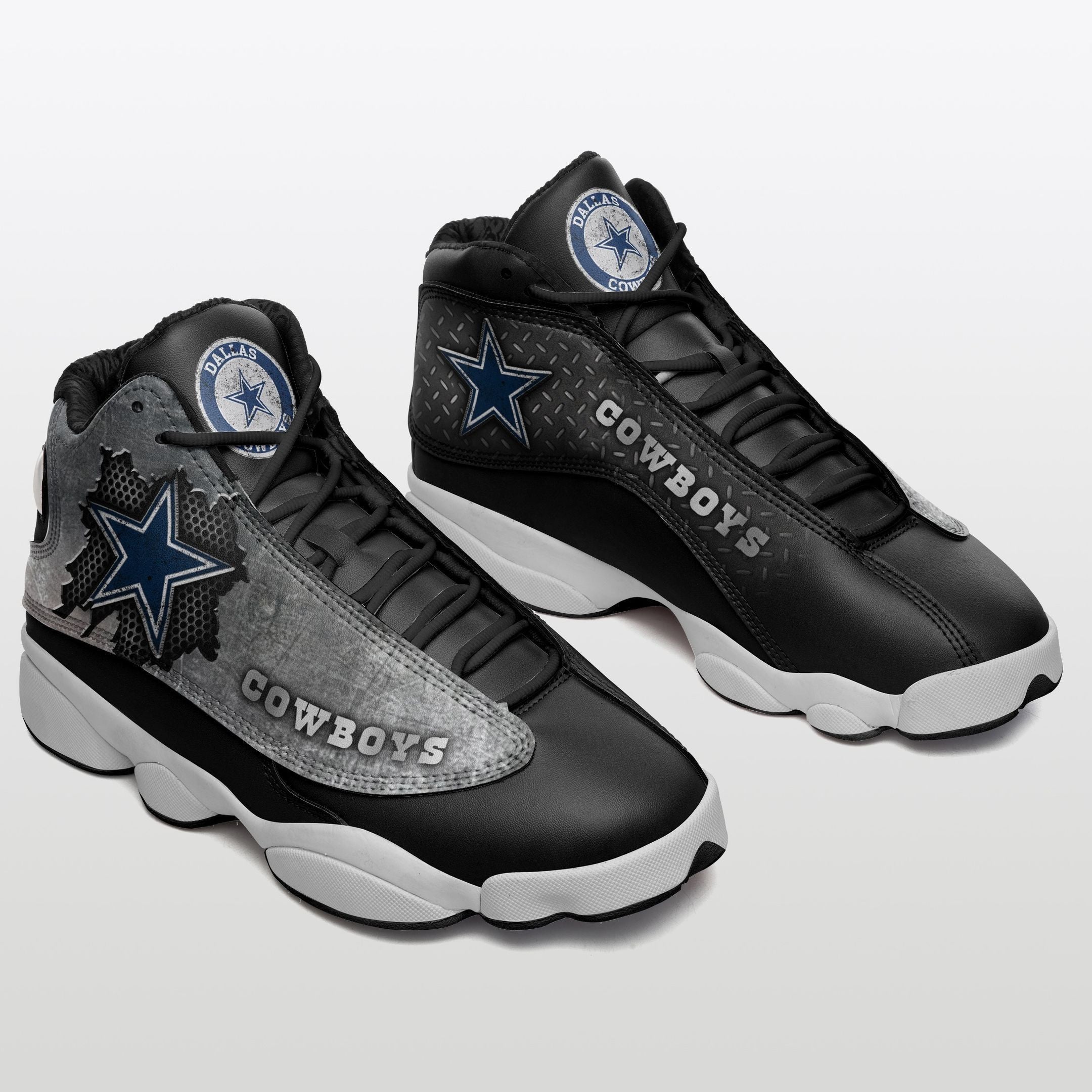 Ideafootwear Dallas Cowboys NFL AJ13 Sneakers Shoes For Men And Women