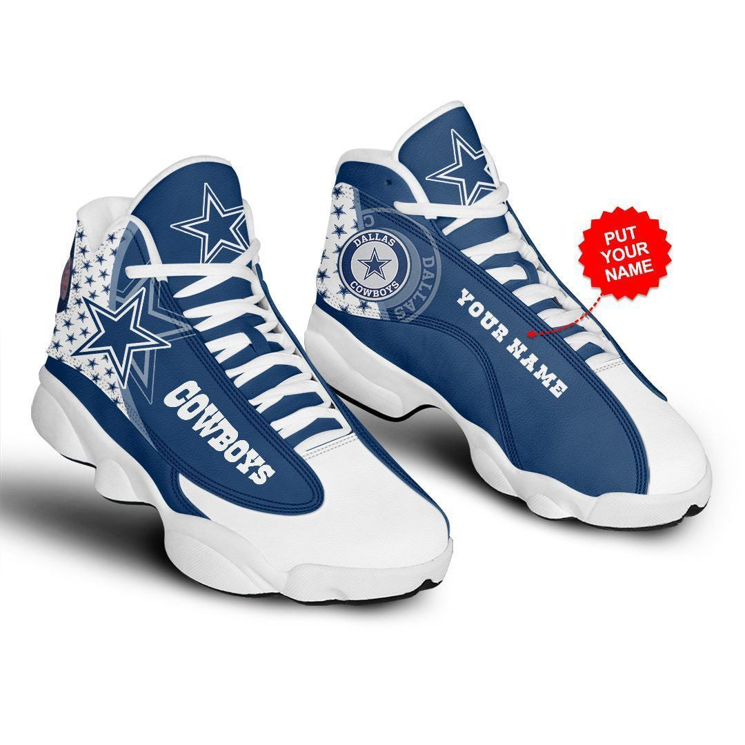 Ideafootwear Dallas Cowboys NFL AJ13 Sneakers Shoes For Men And Women