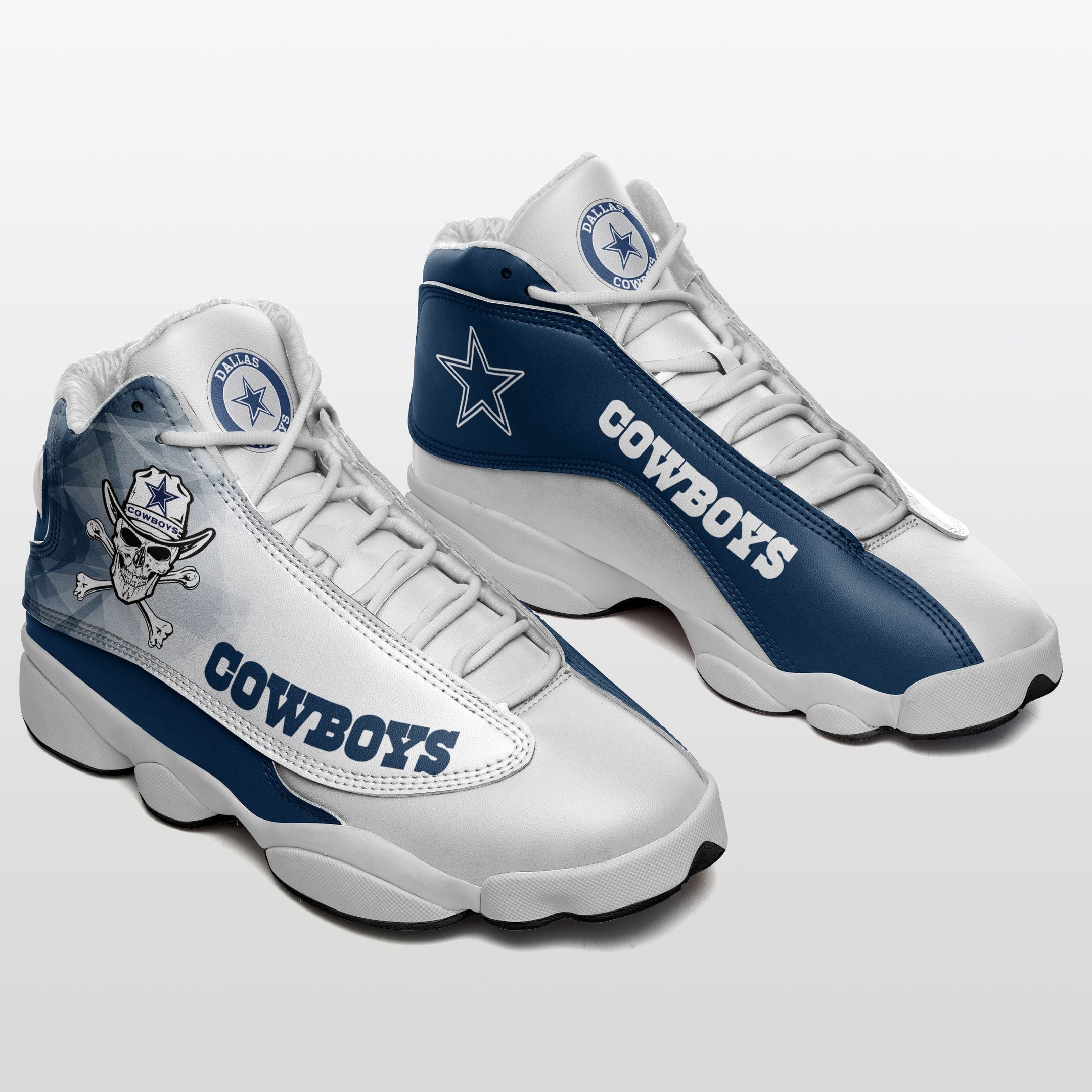 Ideafootwear Dallas Cowboys NFL AJ13 Sneakers Shoes For Men And Women