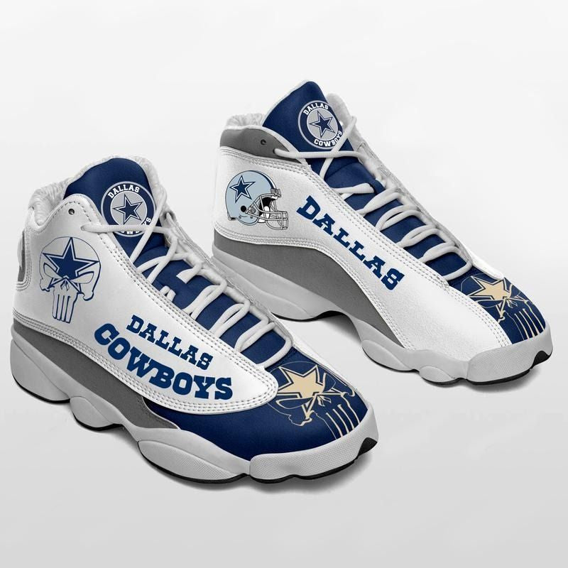 Ideafootwear Dallas Cowboys NFL AJ13 Sneakers Shoes For Men And Women