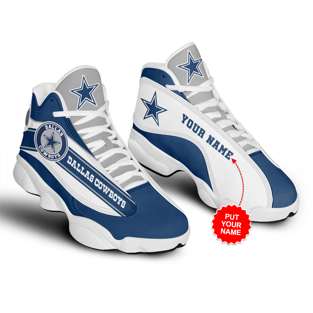 Ideafootwear Dallas Cowboys NFL AJ13 Sneakers Shoes For Men And Women