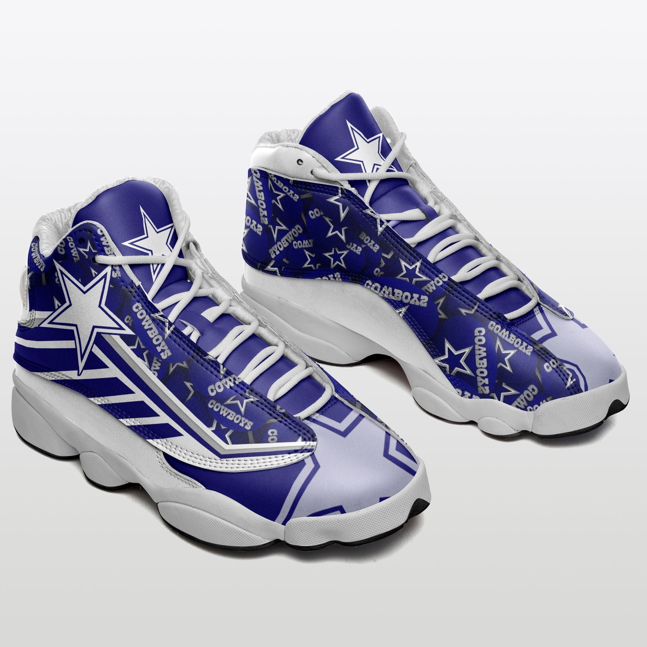 Ideafootwear Dallas Cowboys NFL AJ13 Sneakers Shoes For Men And Women
