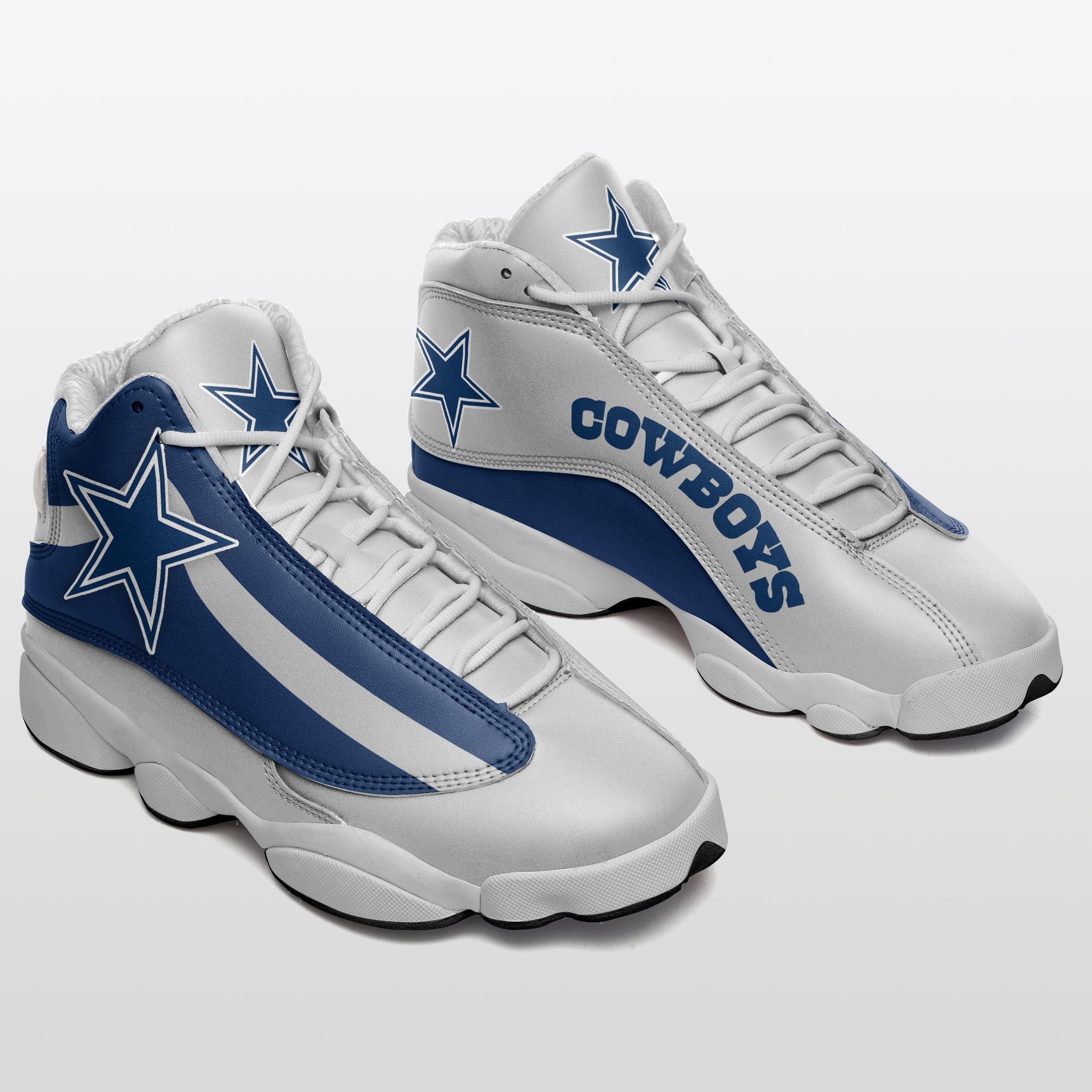 Ideafootwear Dallas Cowboys NFL AJ13 Sneakers Shoes For Men And Women
