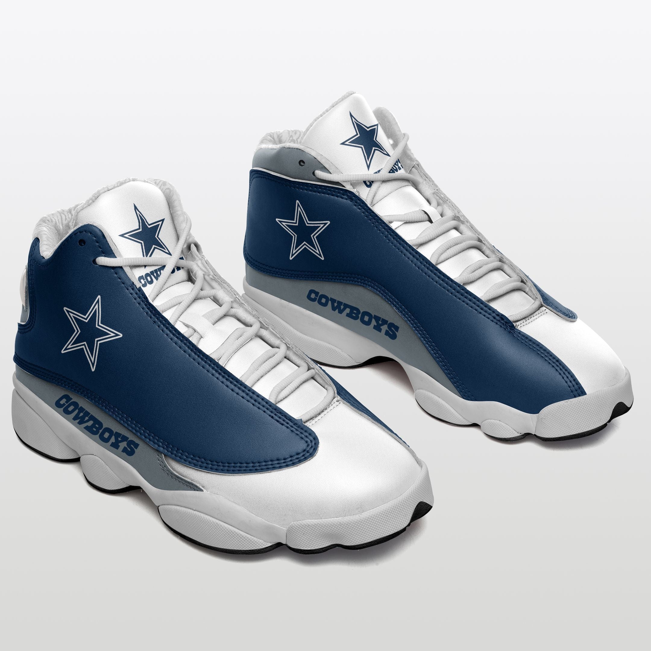 Ideafootwear Dallas Cowboys NFL AJ13 Sneakers Shoes For Men And Women