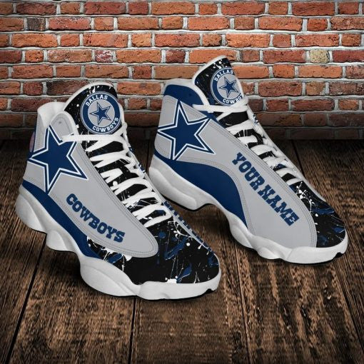 Ideafootwear Dallas Cowboys NFL AJ13 Sneakers Shoes For Men And Women