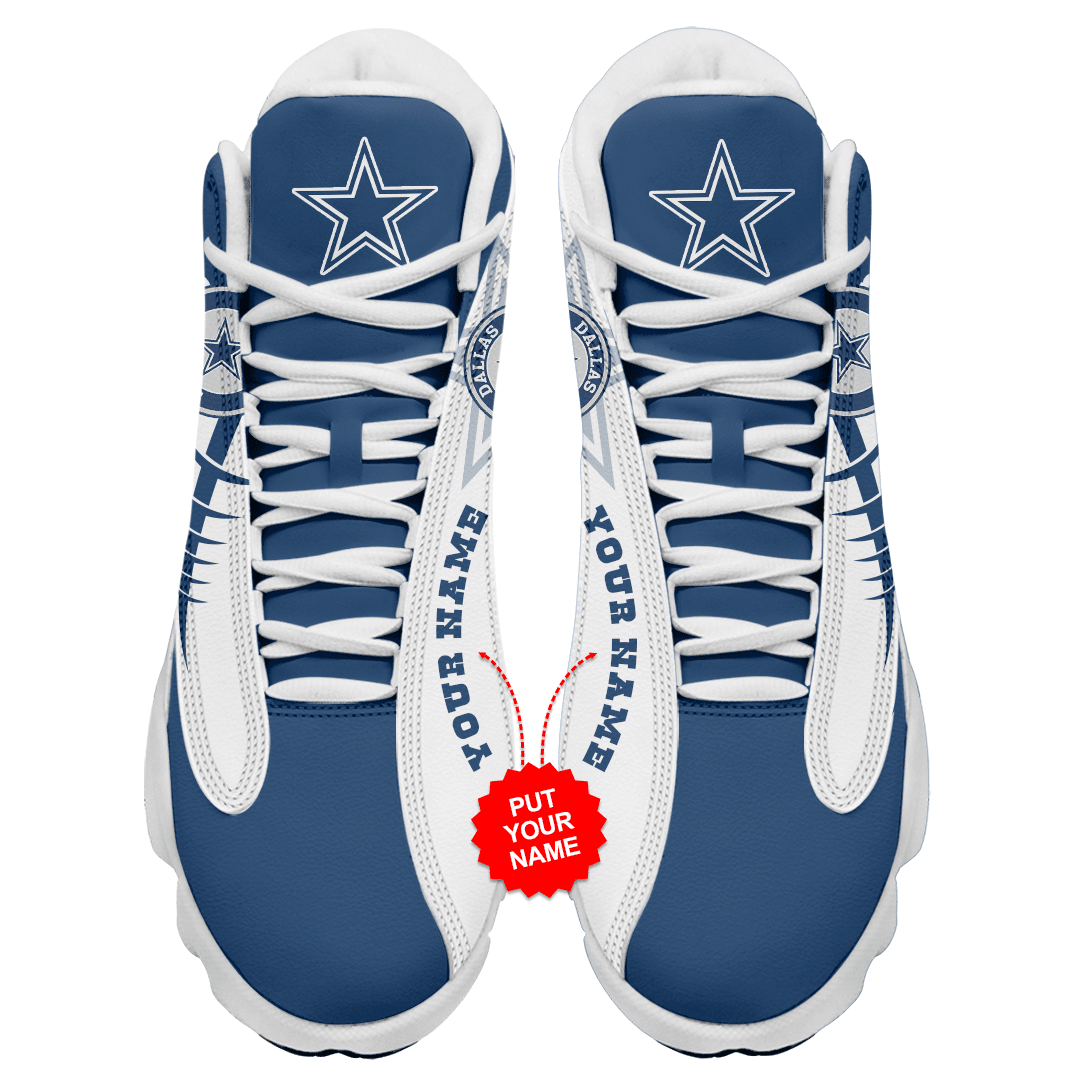 Ideafootwear Dallas Cowboys NFL AJ13 Sneakers Shoes For Men And Women