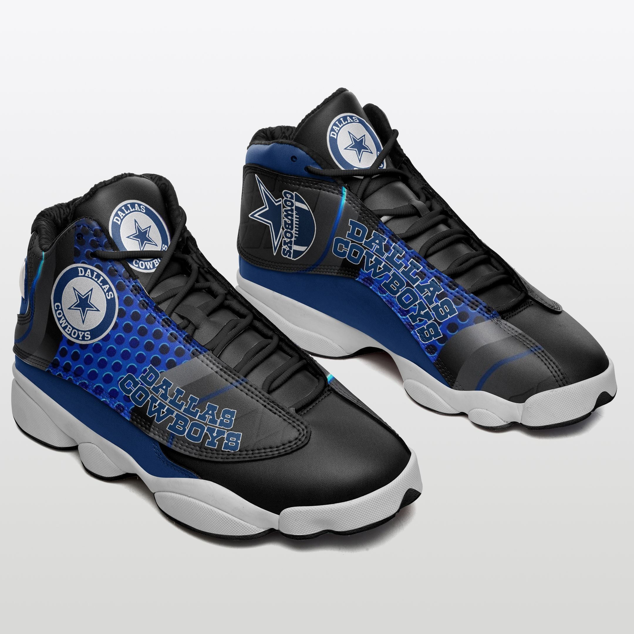 Ideafootwear Dallas Cowboys NFL AJ13 Sneakers Shoes For Men And Women