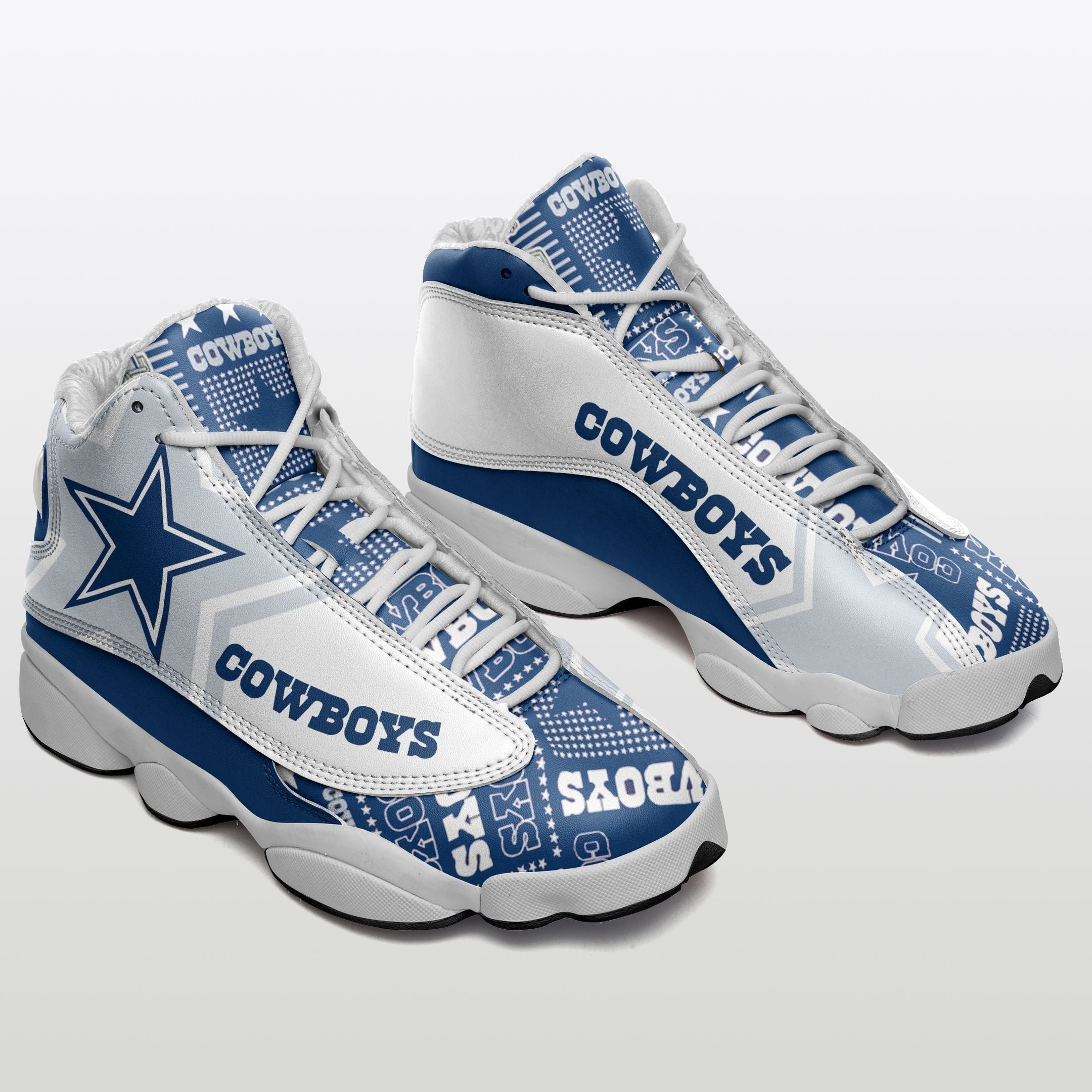 Ideafootwear Dallas Cowboys NFL AJ13 Sneakers Shoes For Men And Women