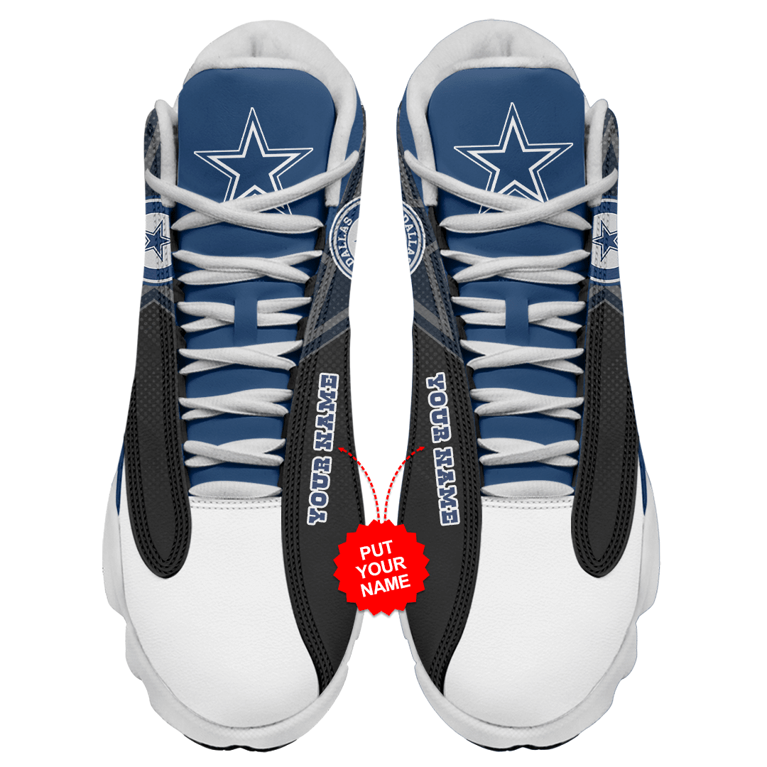 Ideafootwear Dallas Cowboys NFL AJ13 Sneakers Shoes For Men And Women