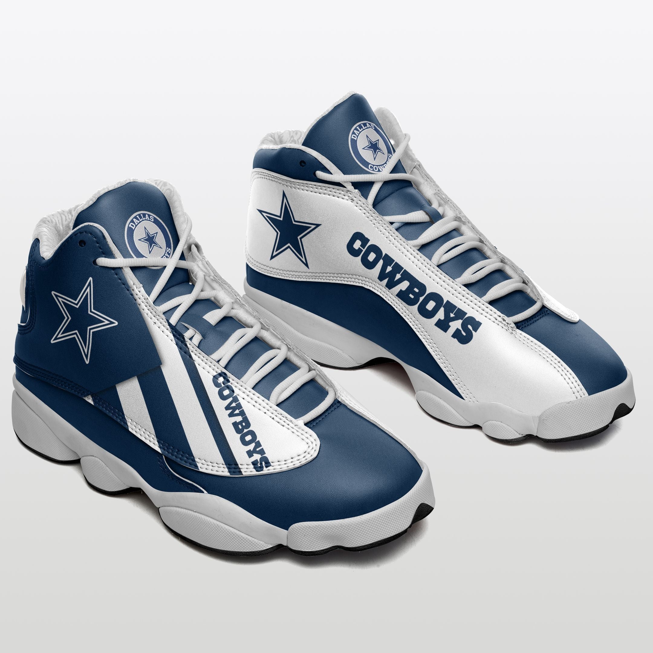 Ideafootwear Dallas Cowboys NFL AJ13 Sneakers Shoes For Men And Women