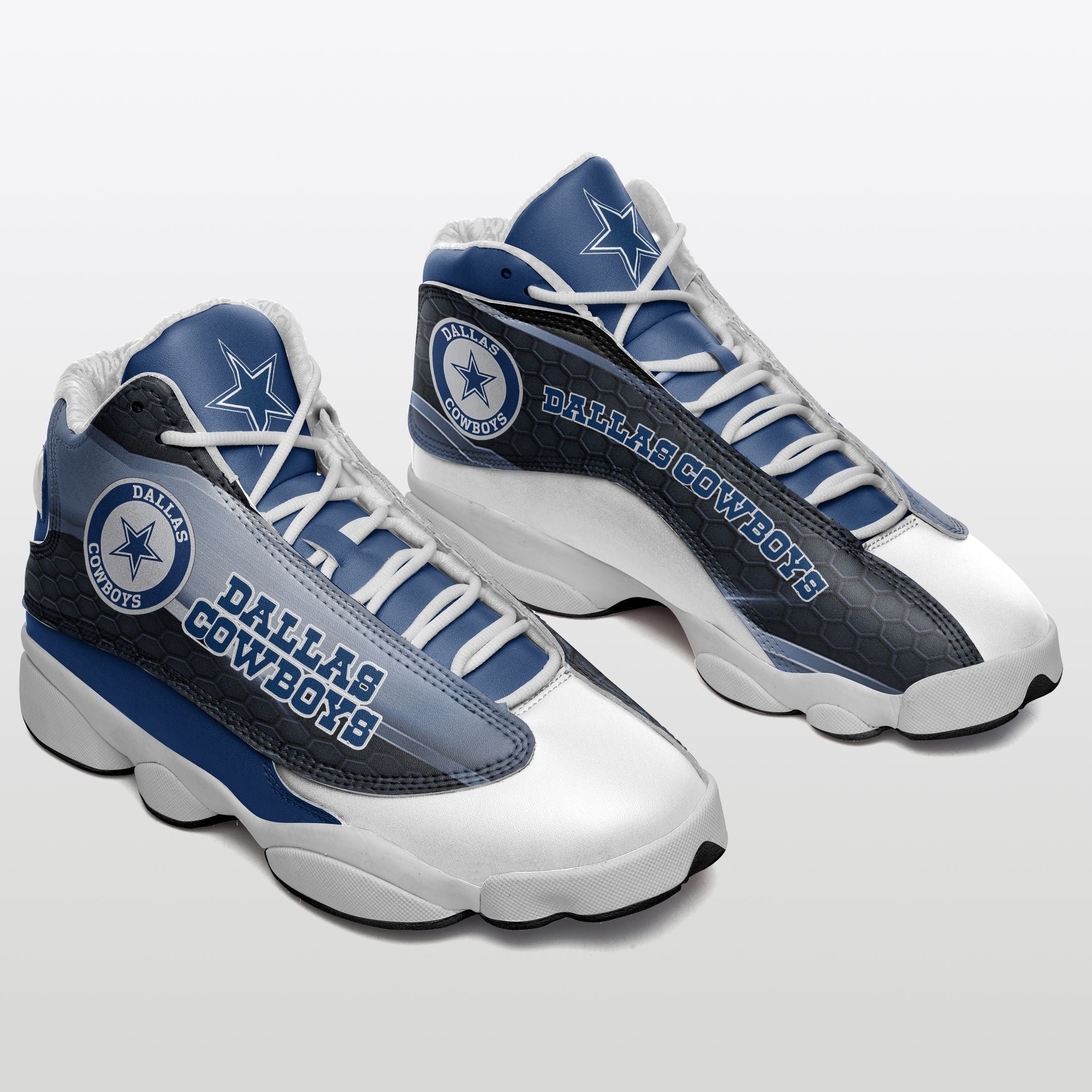 Ideafootwear Dallas Cowboys NFL AJ13 Sneakers Shoes For Men And Women