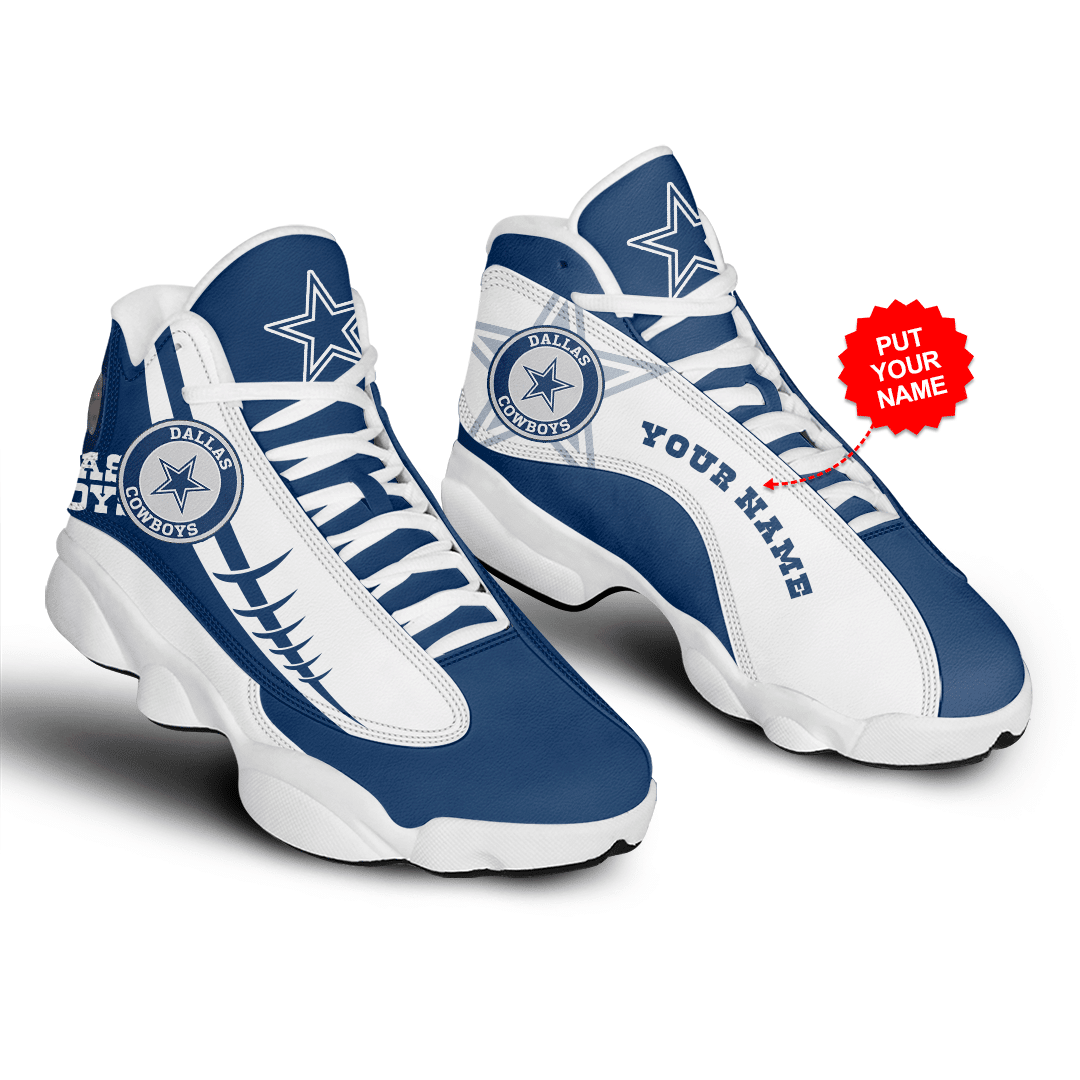 Ideafootwear Dallas Cowboys NFL AJ13 Sneakers Shoes For Men And Women