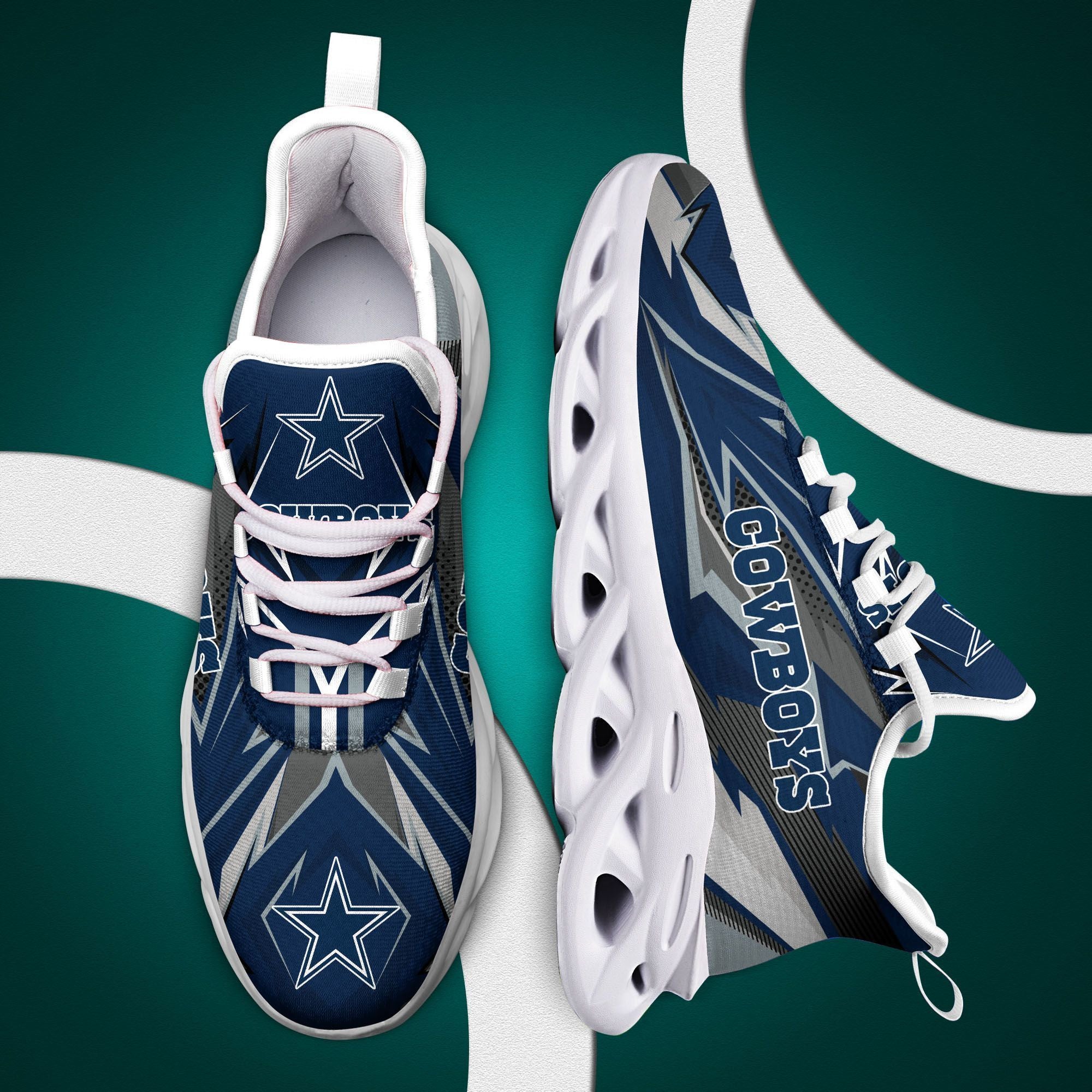 Ideafootwear Dallas Cowboys NFL Max Soul Shoes Sneakers For Men And Women