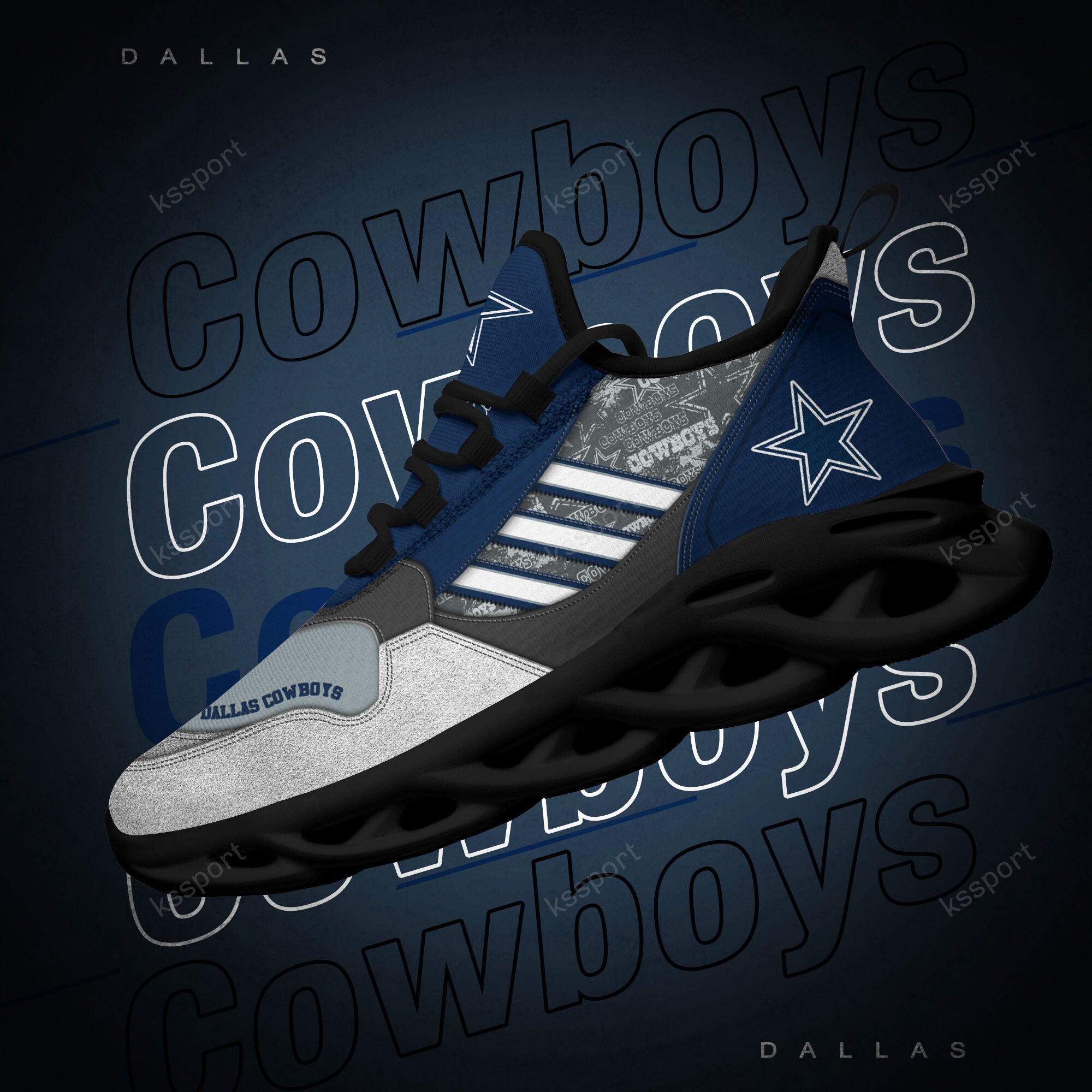 Ideafootwear Dallas Cowboys NFL Max Soul Shoes Sneakers For Men And Women