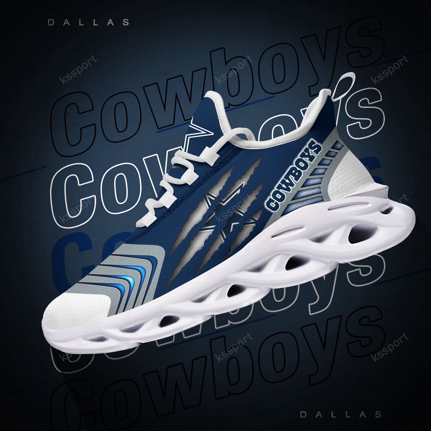 Ideafootwear Dallas Cowboys NFL Max Soul Shoes Sneakers For Men And Women