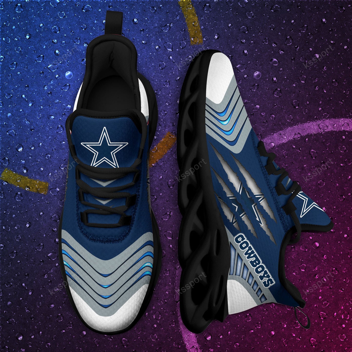 Ideafootwear Dallas Cowboys NFL Max Soul Shoes Sneakers For Men And Women