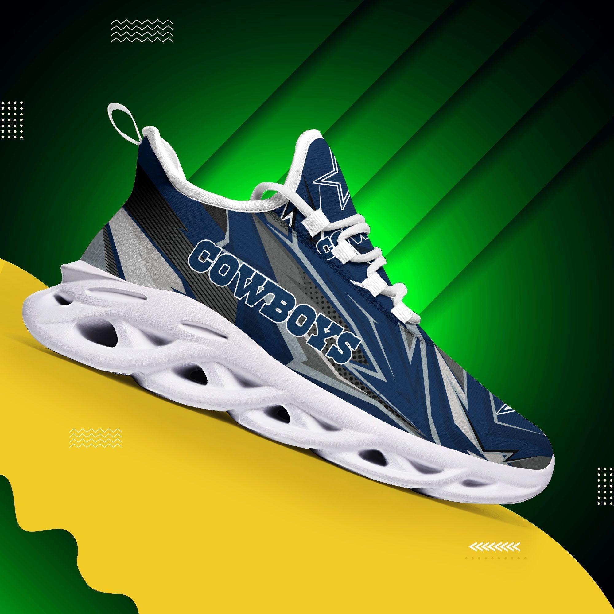 Ideafootwear Dallas Cowboys NFL Max Soul Shoes Sneakers For Men And Women