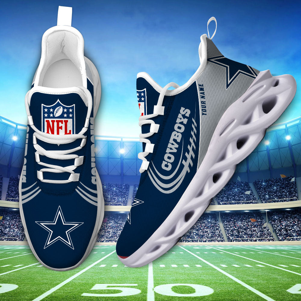 Ideafootwear Dallas Cowboys NFL Max Soul Shoes Sneakers For Men And Women