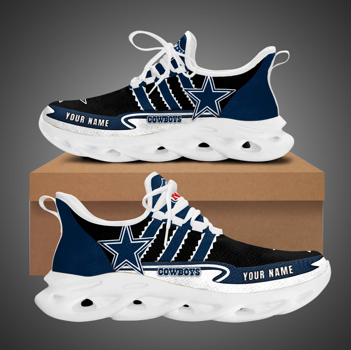 Ideafootwear Dallas Cowboys NFL Max Soul Shoes Sneakers For Men And Women