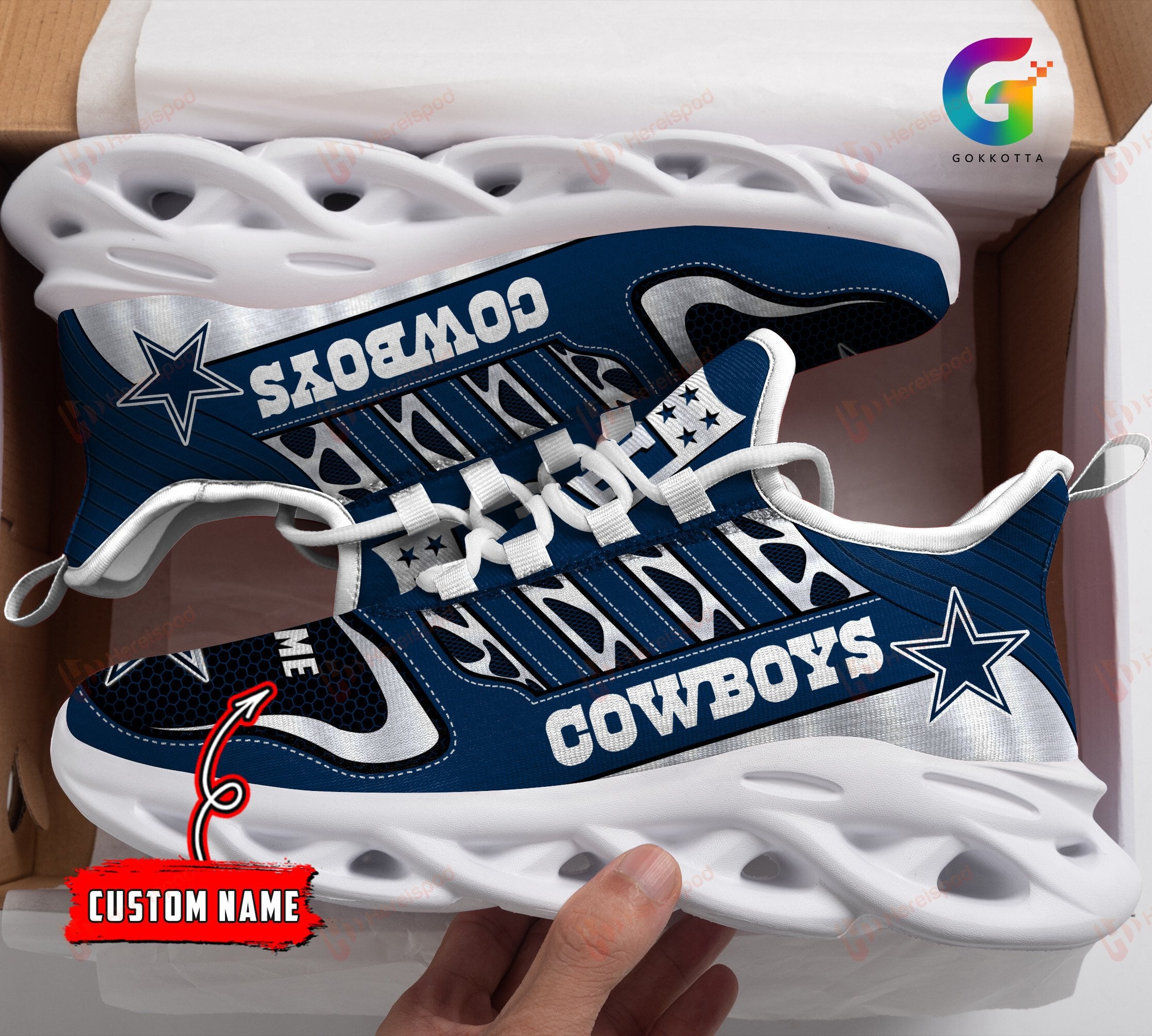 Ideafootwear Dallas Cowboys NFL Max Soul Shoes Sneakers For Men And Women