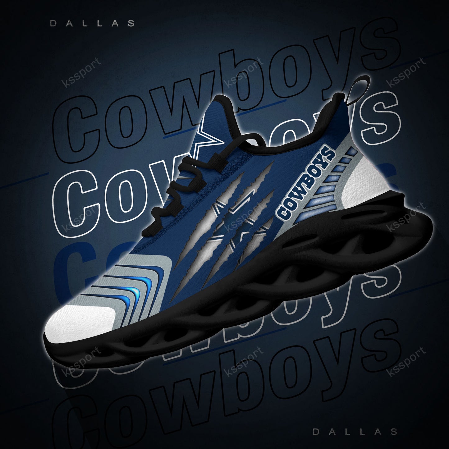 Ideafootwear Dallas Cowboys NFL Max Soul Shoes Sneakers For Men And Women