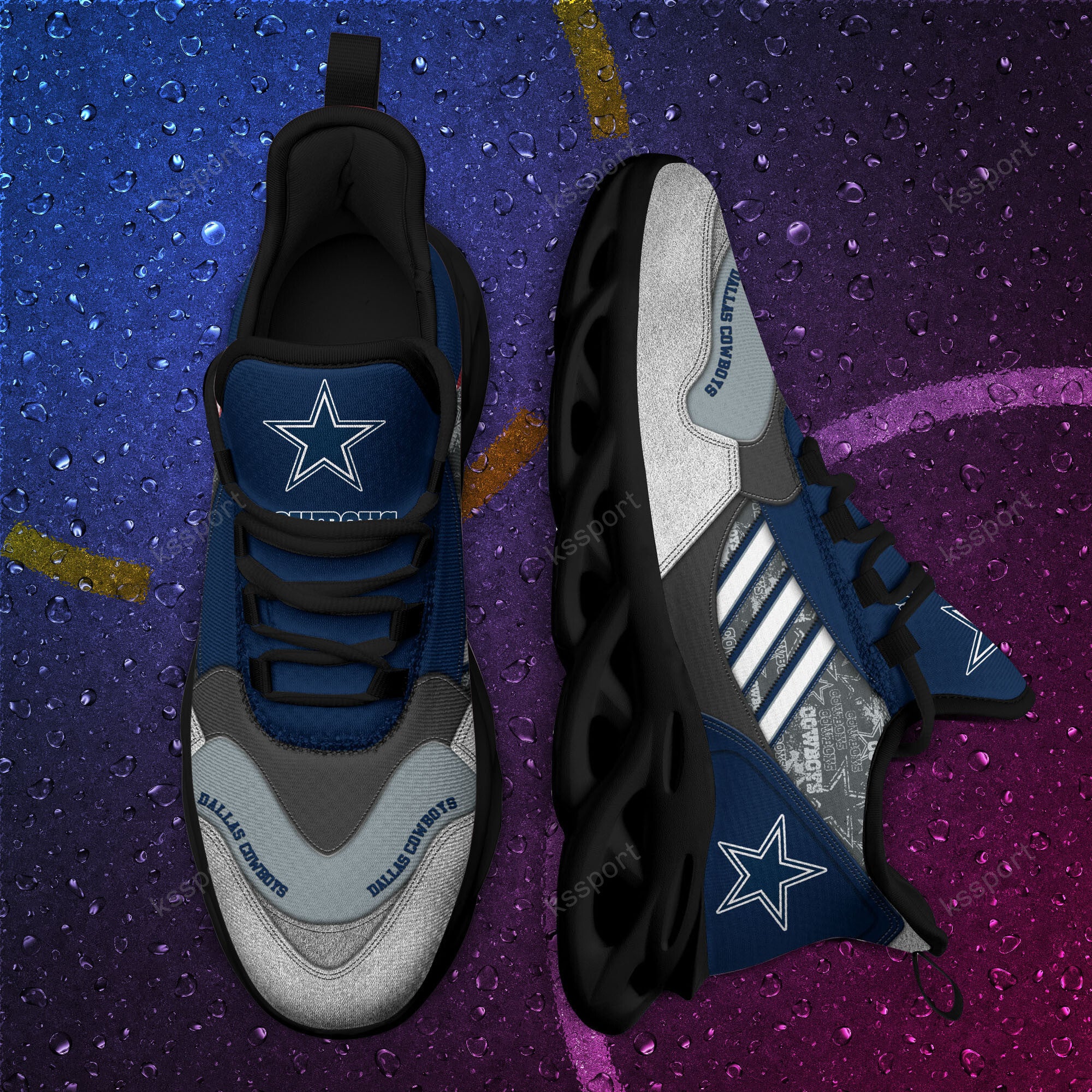 Ideafootwear Dallas Cowboys NFL Max Soul Shoes Sneakers For Men And Women