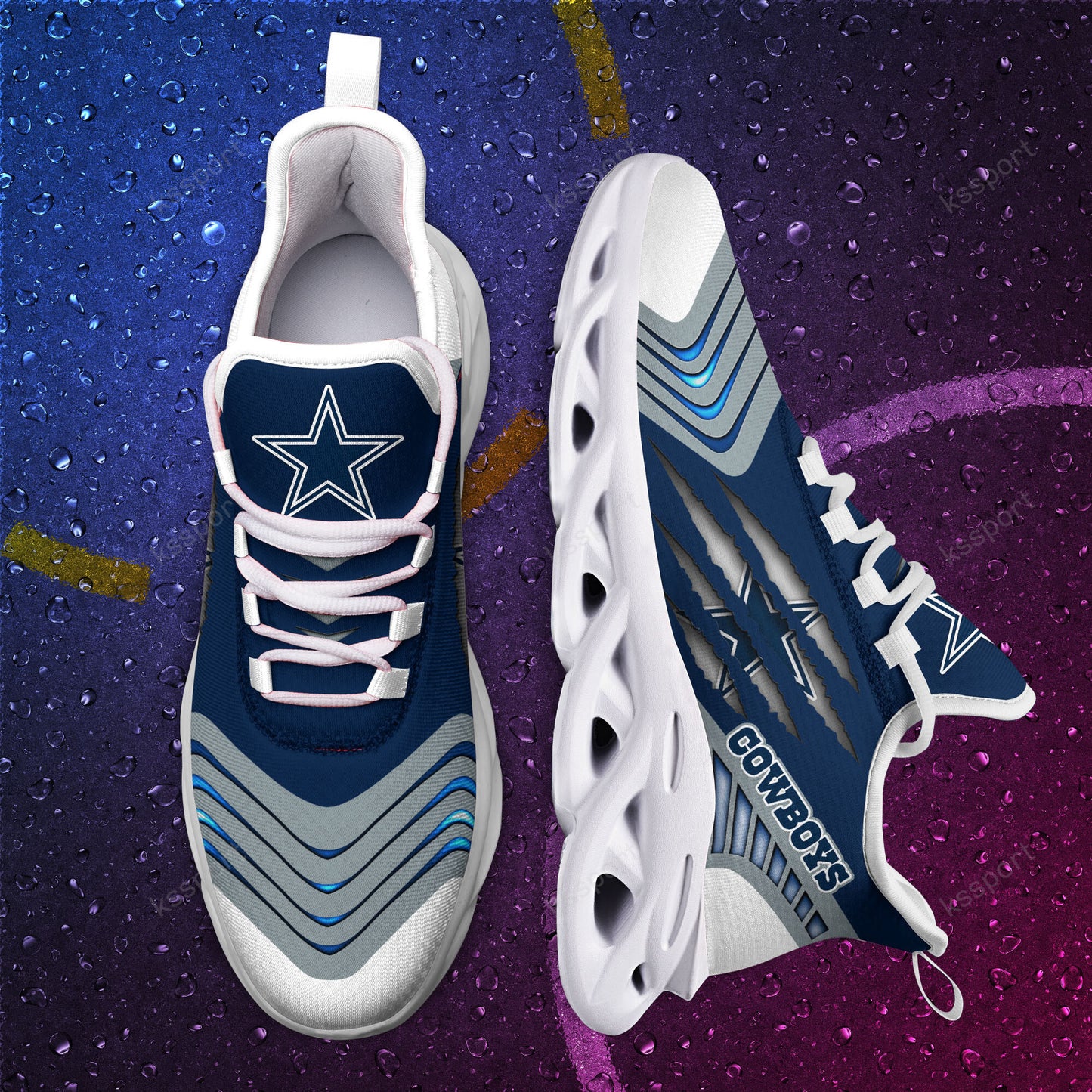 Ideafootwear Dallas Cowboys NFL Max Soul Shoes Sneakers For Men And Women
